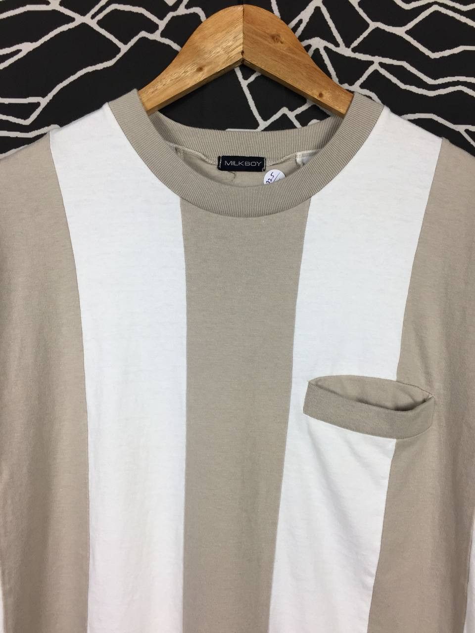 Japanese Brand × Vintage Vtg Milk Boy Japanese Brand Vertical Striped Tee Size US L / EU 52-54 / 3 - 3 Thumbnail
