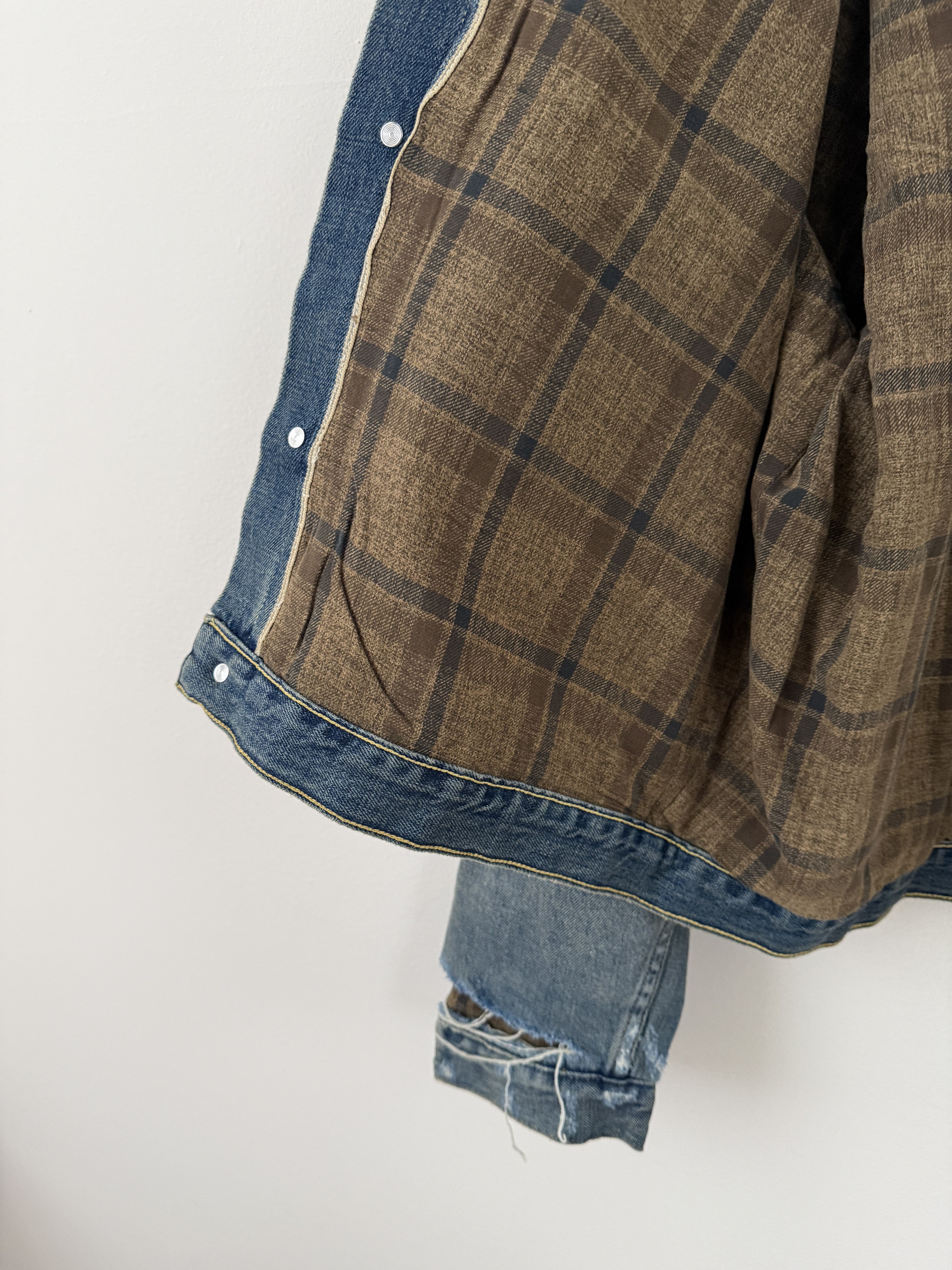Enfants Riches Deprimes Distressed Lined Denim Jacket Size US L / EU 52-54 / 3 - 12 Thumbnail