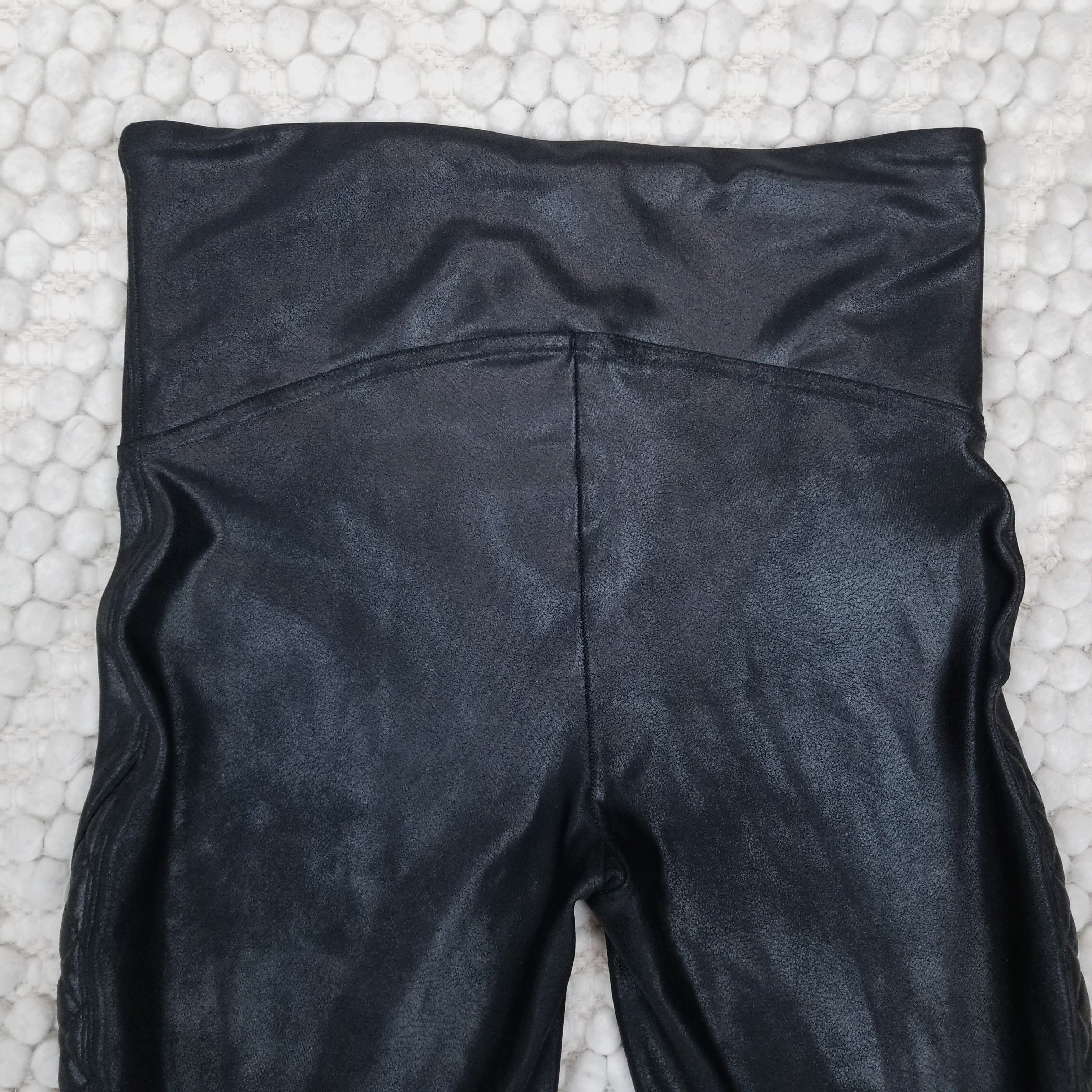 Spanx Quilted Faux Leather Leggings Moto Sz Medium Size 30" / US 8 / IT 44 - 9 Thumbnail