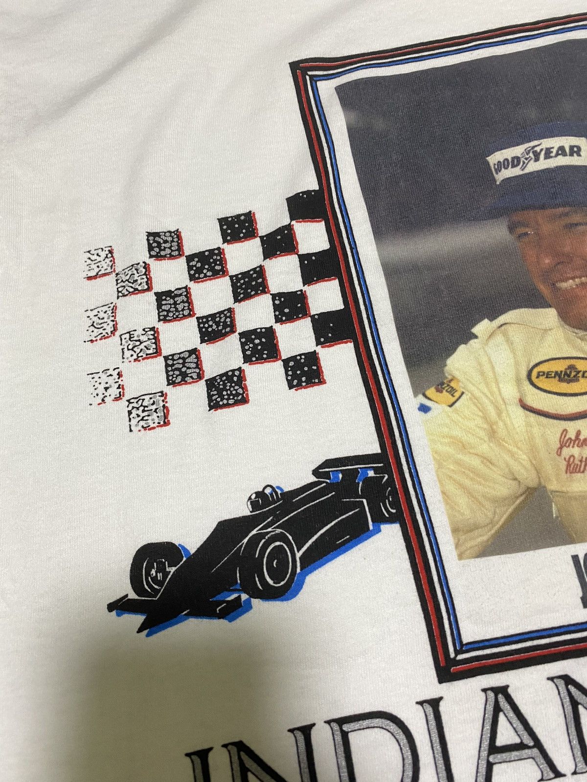Vintage Vintage 90’s Indianapolis 500 Johnny Rutherford Champion Tee Size US L / EU 52-54 / 3 - 8 Thumbnail