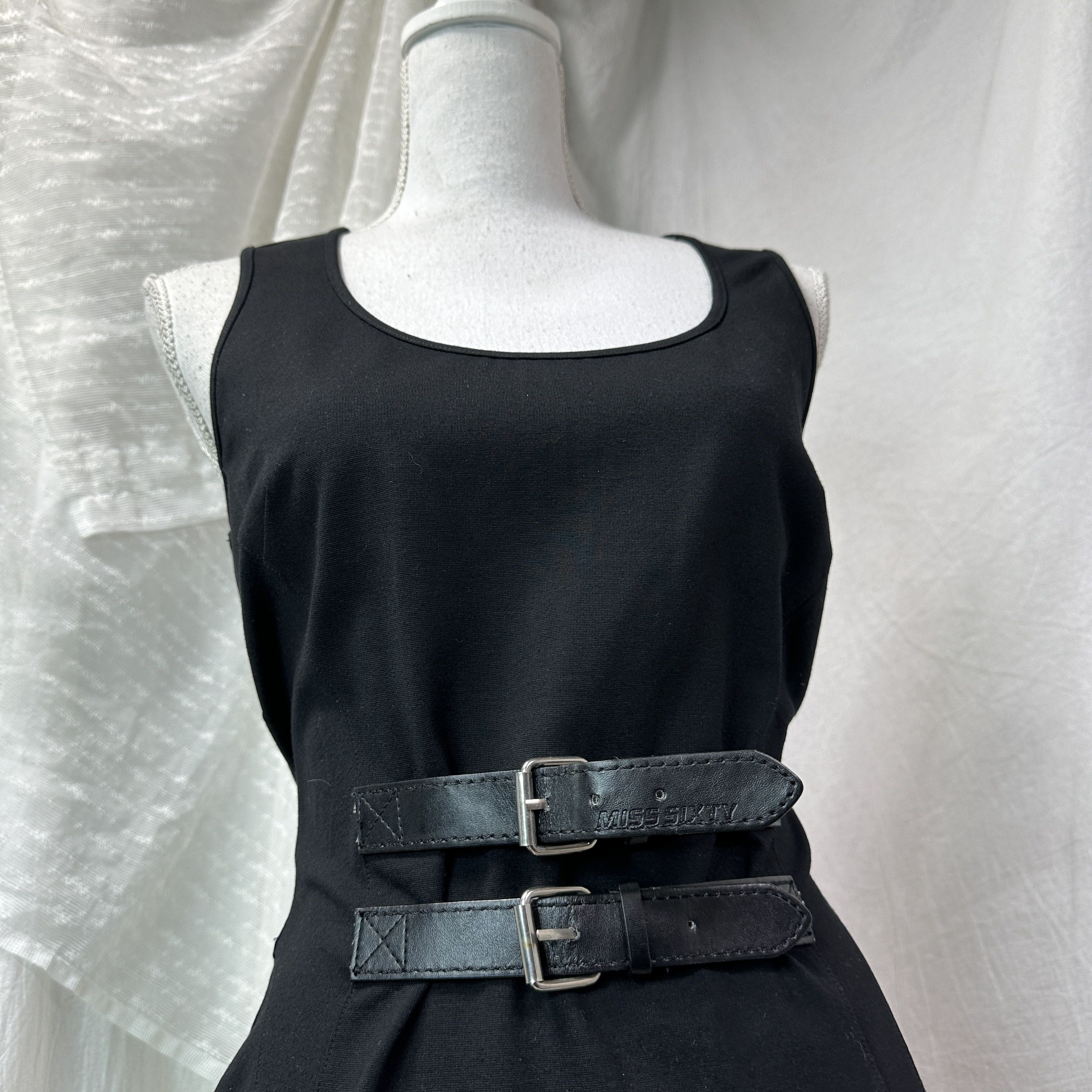 Miss Sixty Vintage Classy Buckled Miss Sixty Midi Dress Y2K Size L / US 10 / IT 46 - 6 Thumbnail