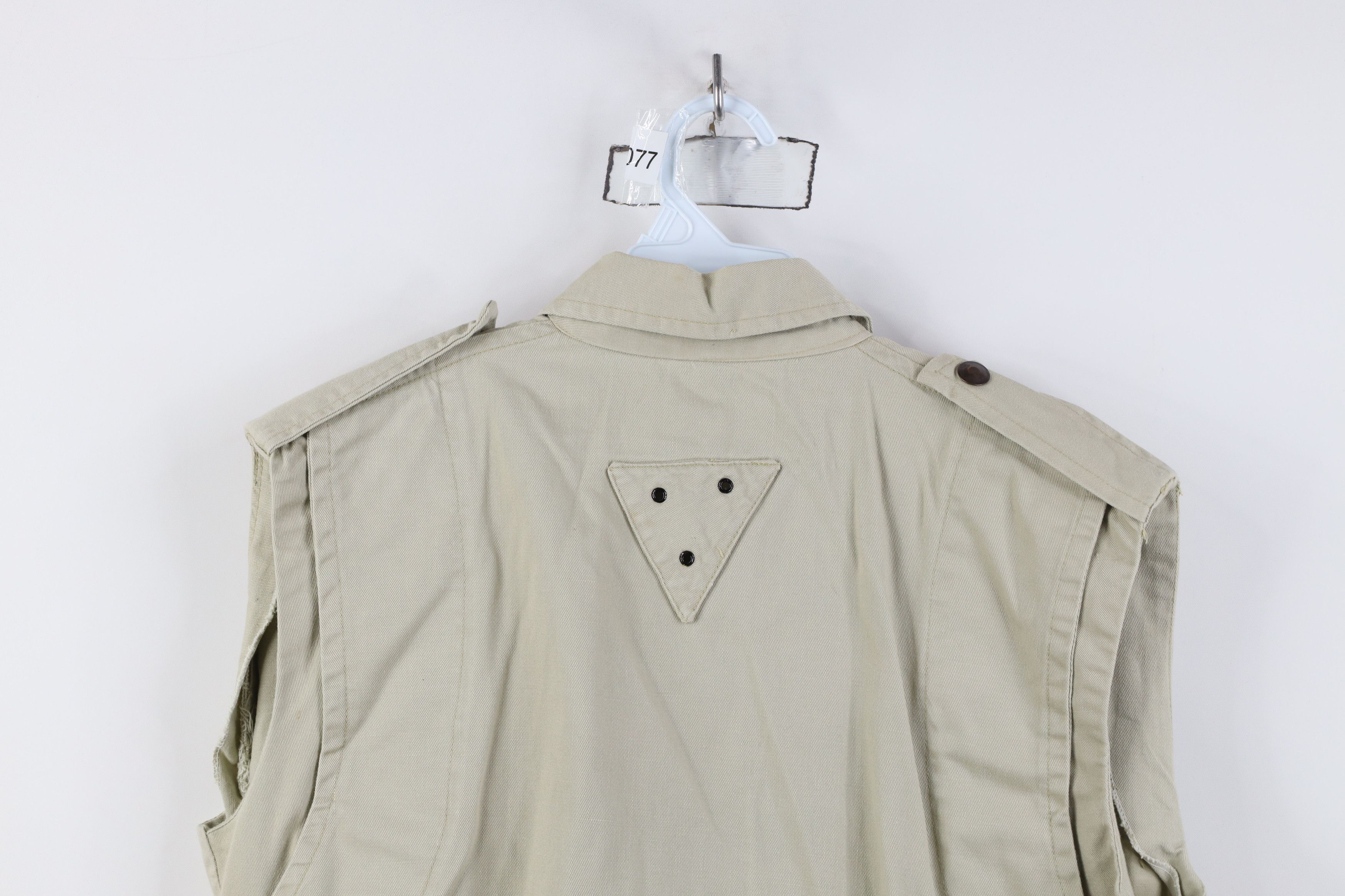 Vintage Vtg 70s 80s Streetwear Side Buckle Canvas Vest Jacket Size L / US 10 / IT 46 - 15 Thumbnail