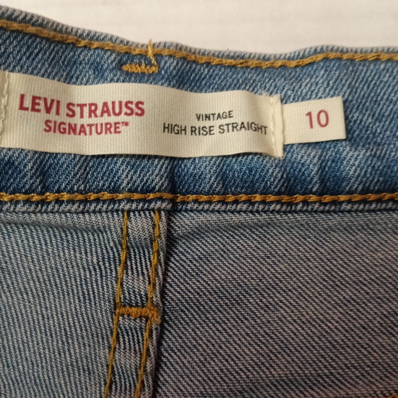 Levi's Levi Strauss Women’s Straight Jeans 10 30x27 Blue High Rise Size 32" / US 10 / IT 46 - 7 Thumbnail