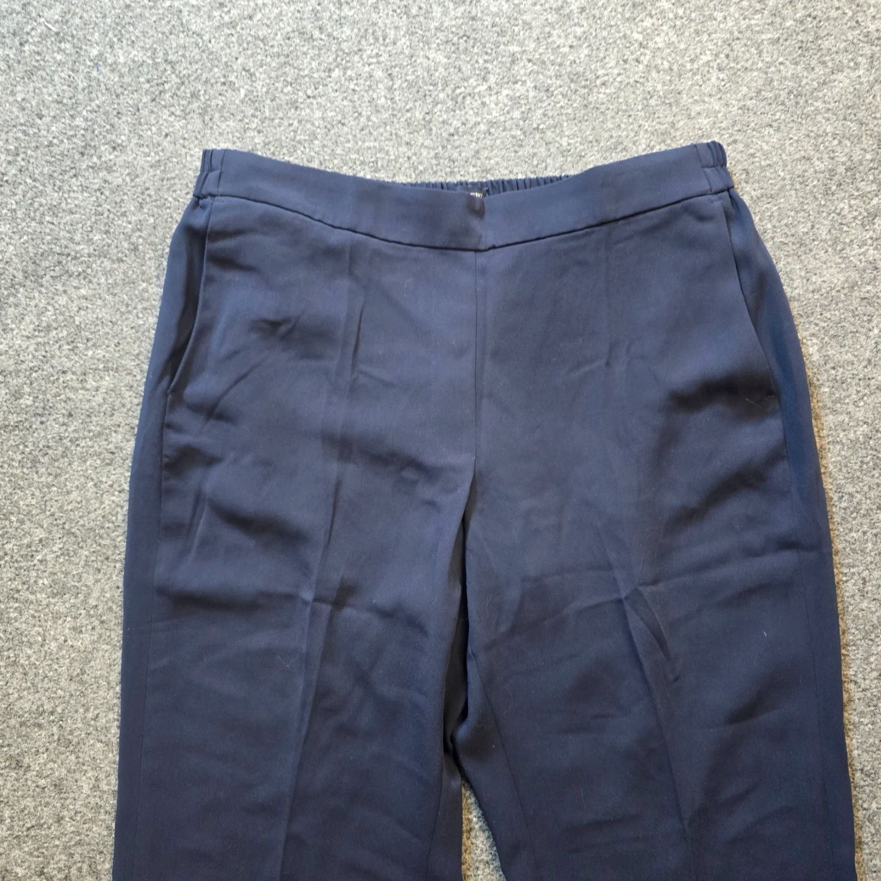 J.Crew J.CREW Pants Womens Size 12 Blue Relaxed Taper Pull On Career Minimal Capsule Dress Pants Size 34" / US 12 / IT 48 - 2 Thumbnail