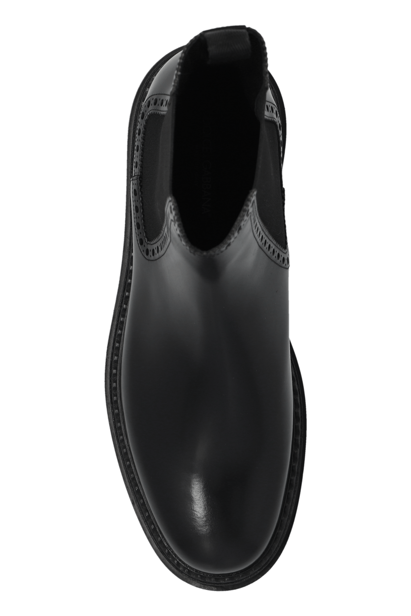 Dolce & Gabbana o1s22i1n0225 Brushed Leather Chelsea Ankle Boots in Black Size US 11 / EU 44 - 6 Thumbnail