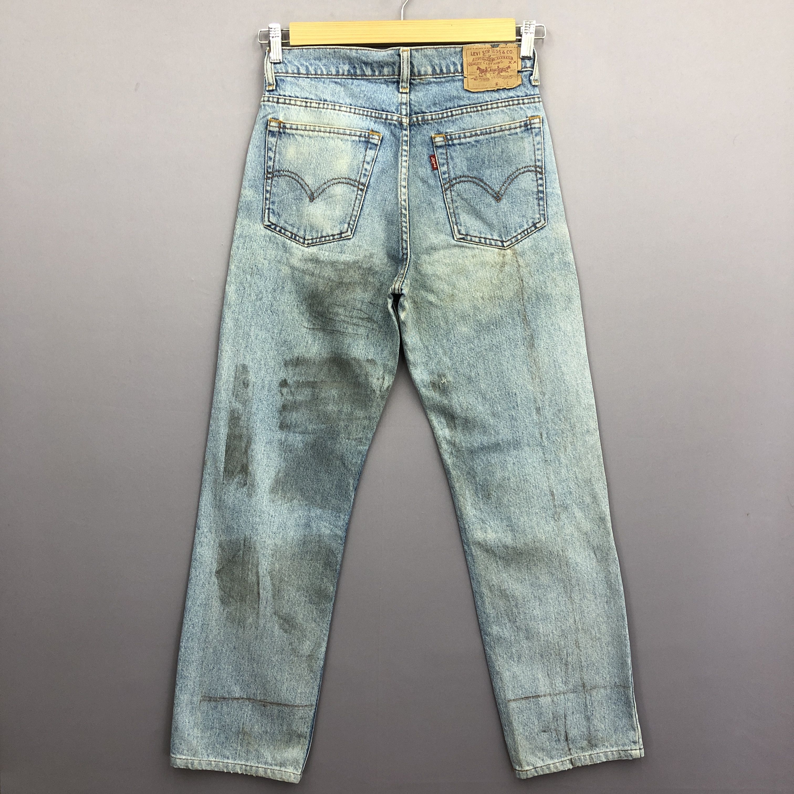 Levi's 90s Dirty Levis 515 Faded Stone Wash Jeans Light Wash Denim Size 28" / US 6 / IT 42 - 2 Thumbnail