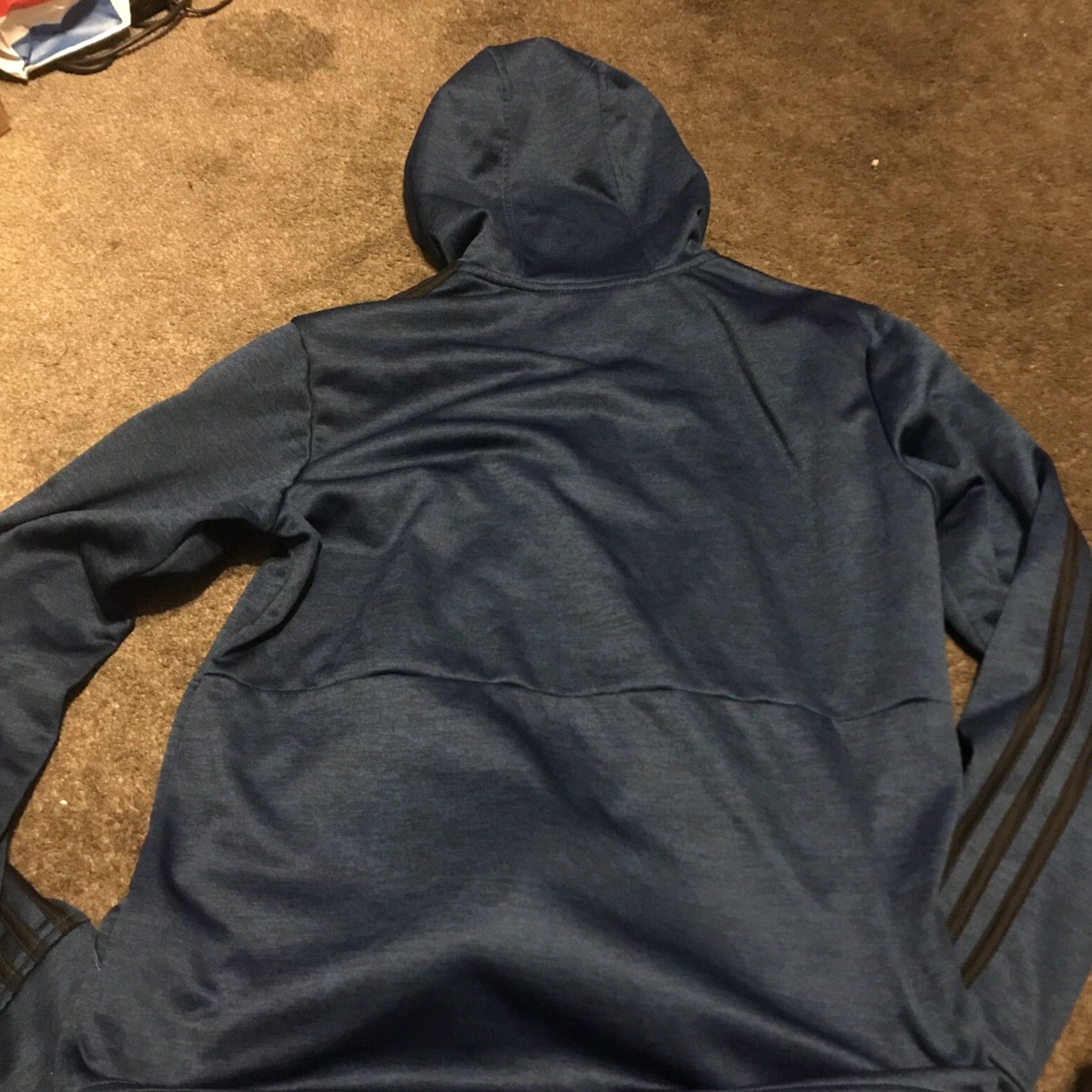 Adidas Adidas Track Jacket Men M Blue Hooded 3 Stripe Full Zip Climawarm Size US M / EU 48-50 / 2 - 5 Thumbnail