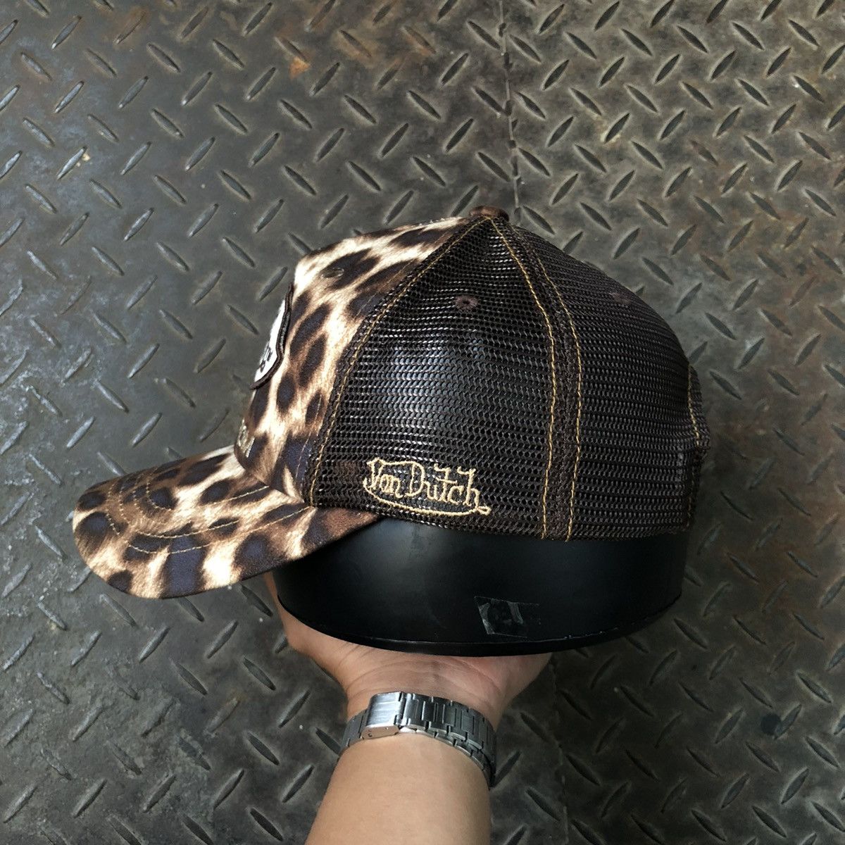 Von Dutch 🚫 SOLD 🚫 Von Dutch Eric Bostrom Leopard Suede Trucker Hat Size ONE SIZE - 6 Thumbnail