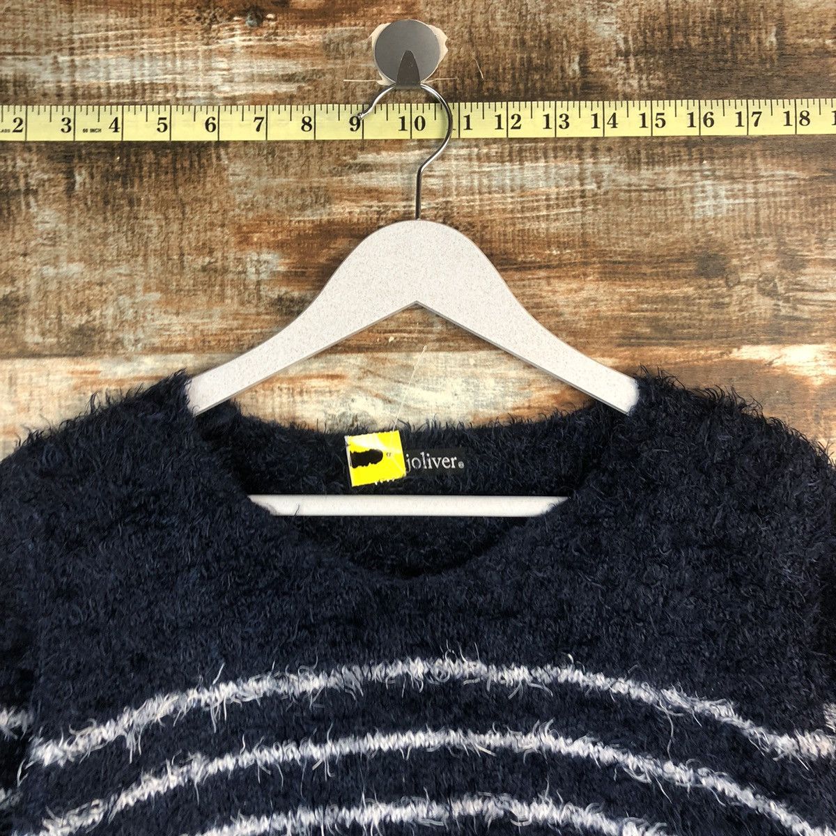 Homespun Knitwear DL Enjoliver Blue Stripe Mohair shaggy Knitwear #C029 Size US M / EU 48-50 / 2 - 4 Thumbnail