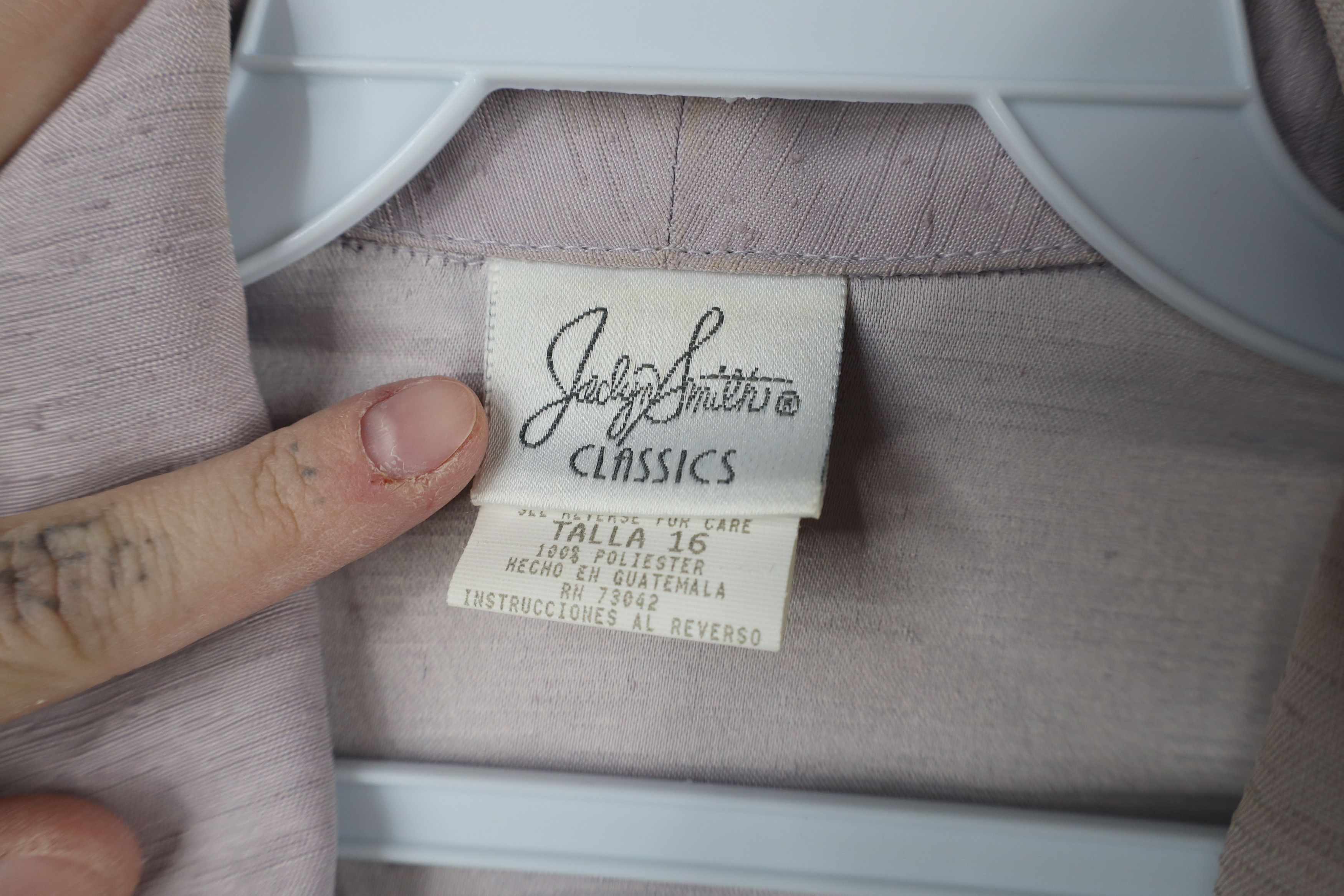 Vintage Vintage 90s Streetwear Button Blazer Suit Coat Jacket Lilac Size XXL / US 16-18 / IT 52-54 - 10 Thumbnail