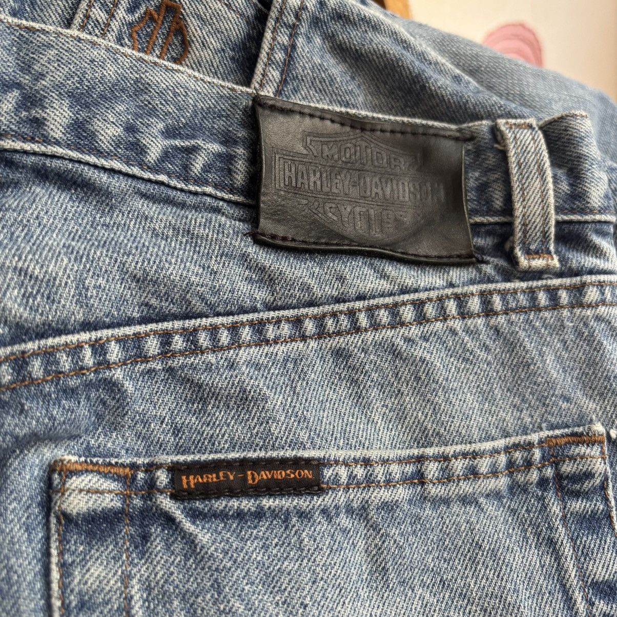 Harley Davidson Vintage 90’s Harley Davidson Baggy Jeans Y2K Punk Moto Size US 34 / EU 50 - 5 Thumbnail