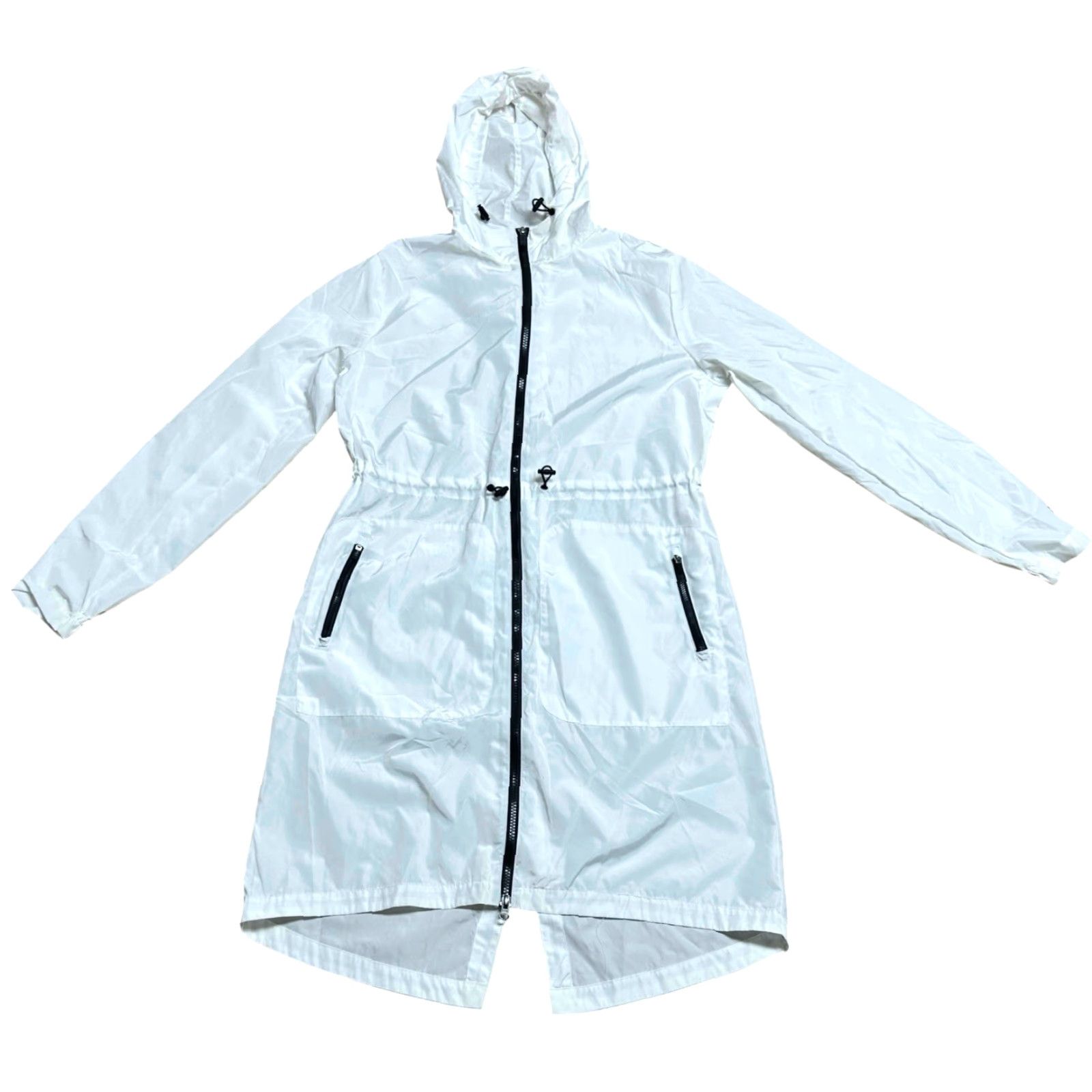 Fila FILA White Water Resistant Trench Coat Woman M Zip Long Casual Workwear Travel Sports Outdoor Shell Polyester Size M / US 6-8 / IT 42-44 - 2 Thumbnail