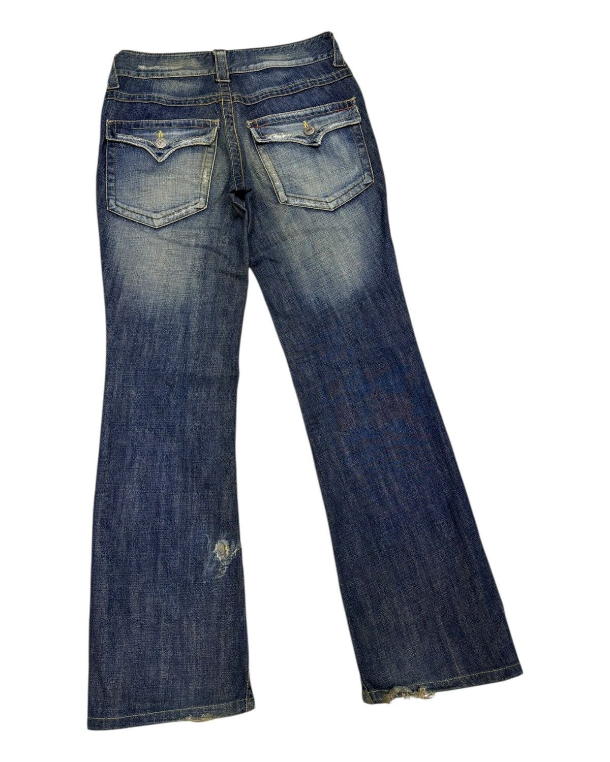 Tornado Mart FLARE TWISTED🔥VANQUISH CLAWMARK FLARED DENIM JEANS Size US 28 / EU 44 - 4 Thumbnail