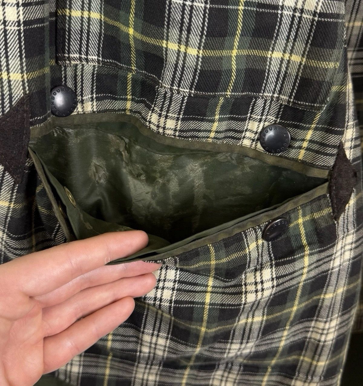 Barbour Barbour A200 Border Jacket Waxed Cotton Coat Green Full Zip Size US XL / EU 56 / 4 - 17 Thumbnail