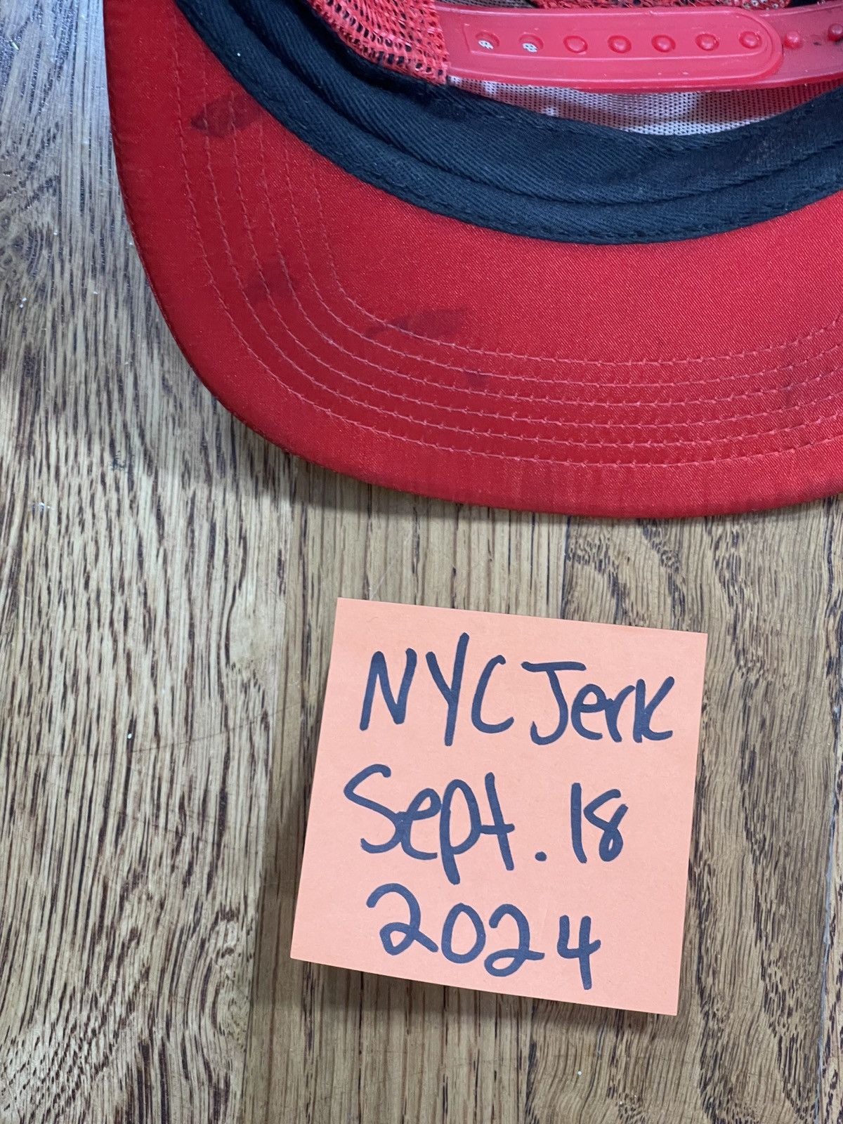 Supreme Supreme Alpha Omega Trucker Hat Cap Red Yellow Size ONE SIZE - 4 Thumbnail
