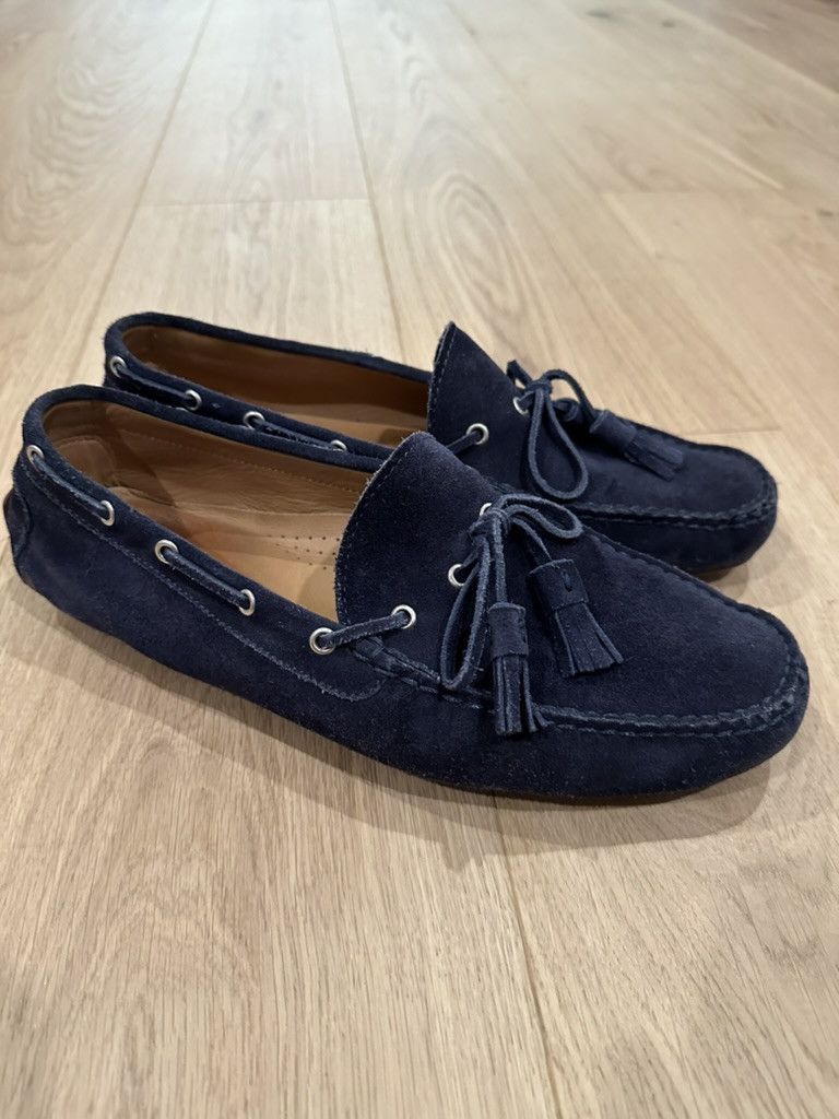 Ralph Lauren Purple Label Purple Label Blue Suede Tassel Loafers Size US 9.5 / EU 42-43 - 1 Thumbnail