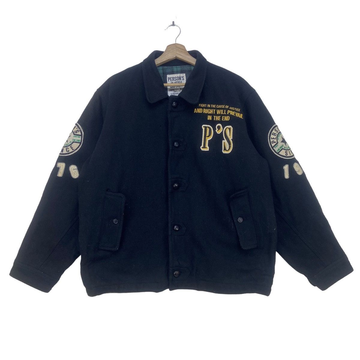 Japanese Brand × PERSON'S × Vintage Person’s Fight in The Cause of Justice Wool Heavy Varsity Size US M / EU 48-50 / 2 - 2 Thumbnail