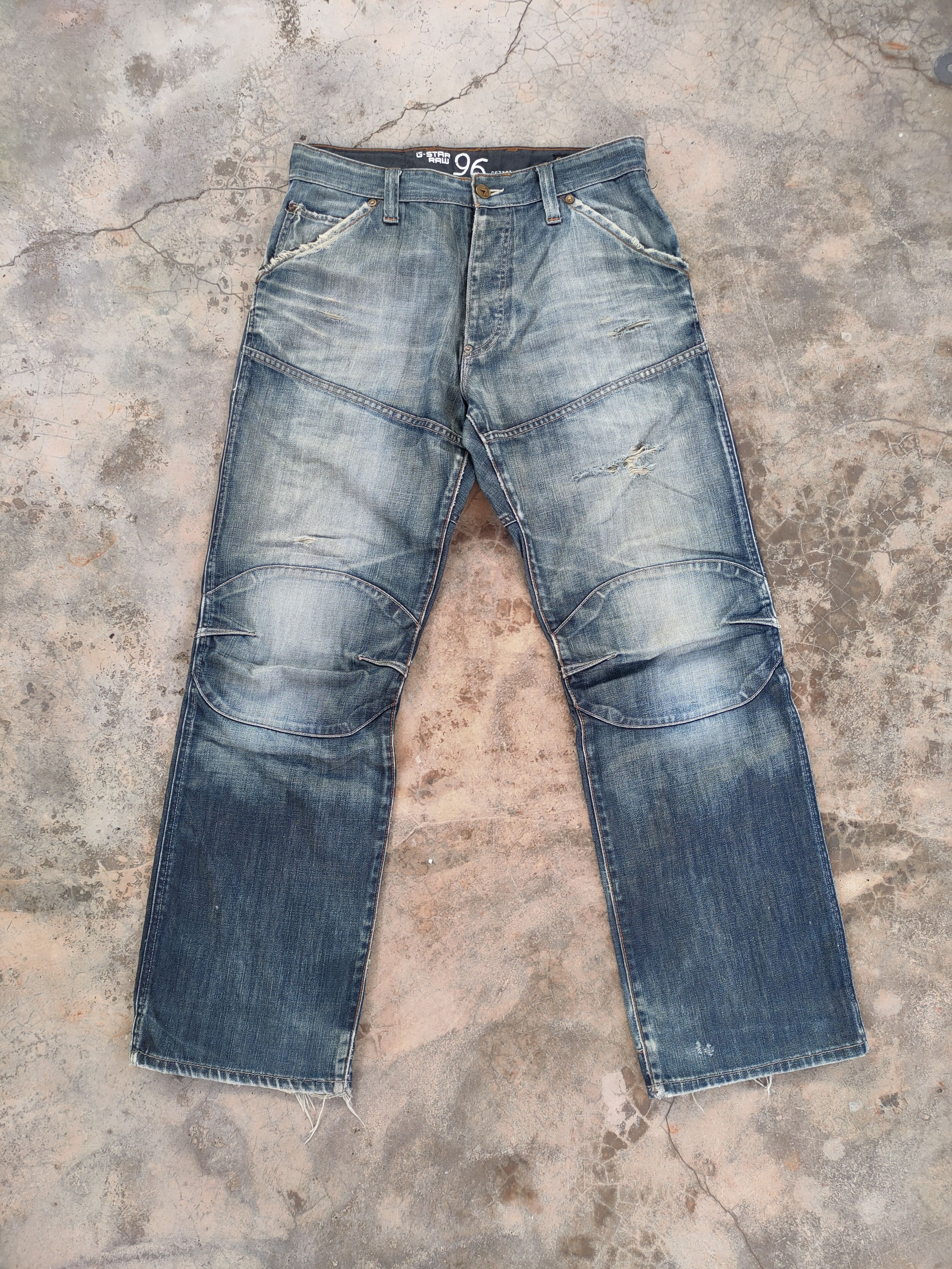 Japanese Brand JAPANESE VINTAGE DOUBLE KNEE DISTRESSED DENIM JEAN PANTS Size US 34 / EU 50 - 1 Thumbnail