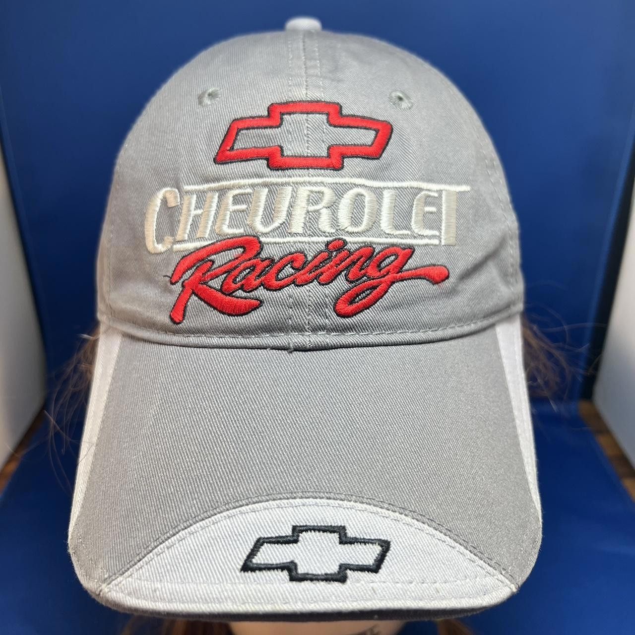 Designer Chevrolet Racing Adjustable Cap - Gray Vintage Size ONE SIZE - 2 Thumbnail