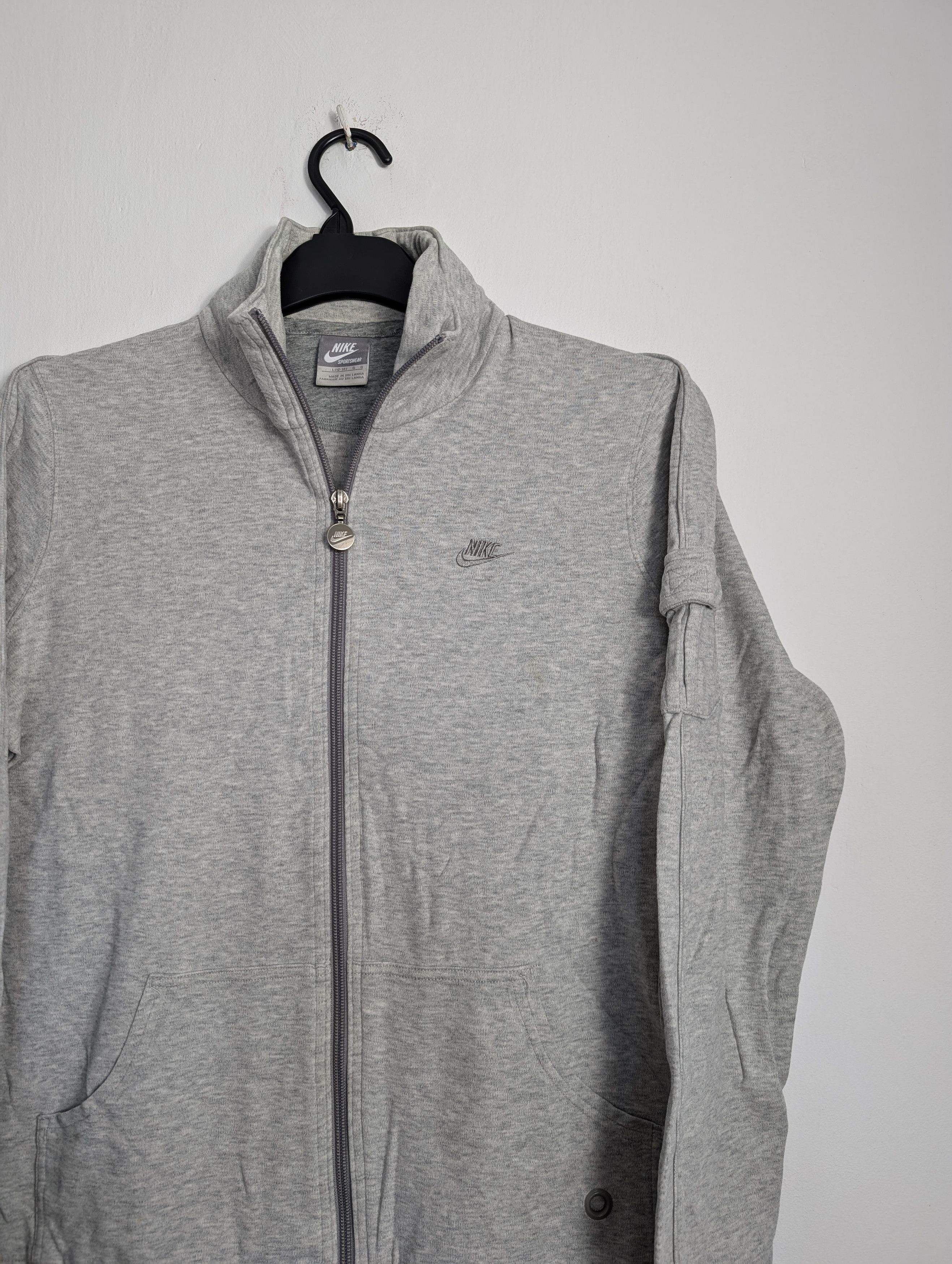 Nike Nike Women's Zip Sweatshirt Grey Crewneck Vintage Size L / US 10 / IT 46 - 2 Thumbnail