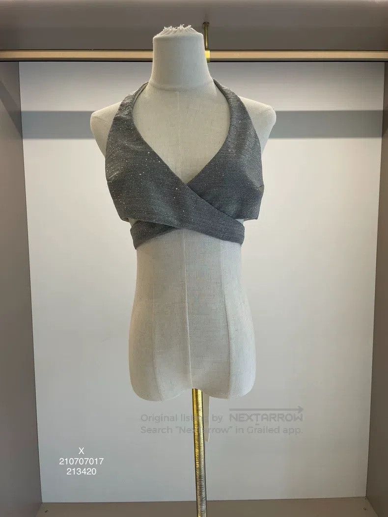 Brunello Cucinelli Brunello Cucinelli Ivory silver studded silk vest Size S / US 4 / IT 40 - 1 Thumbnail