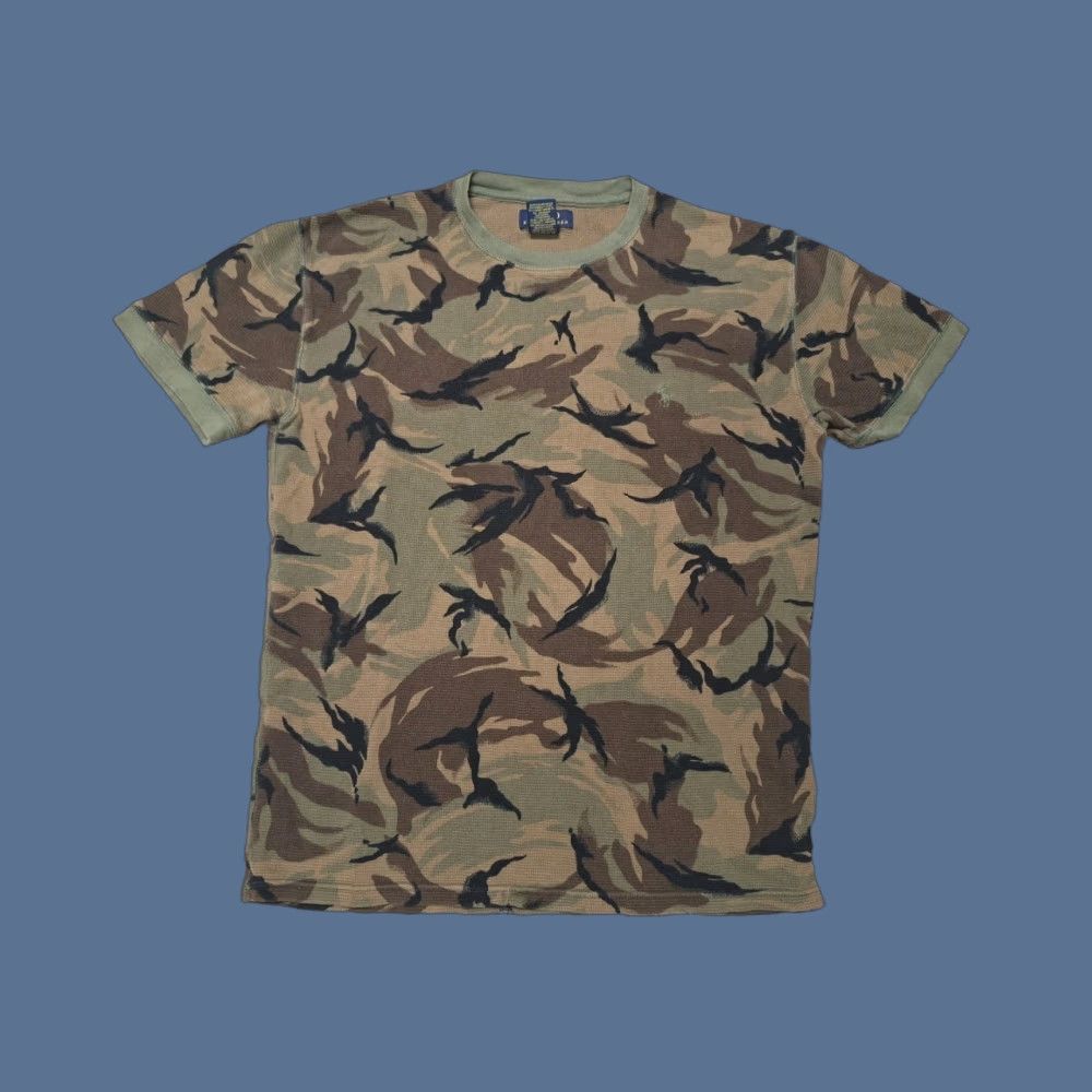 Ralph Lauren Polo Ralph Lauren T-Shirt Mens L Green Camouflage Crewneck Short Sleeve Logo Embroidered Cotton Hunting Size US L / EU 52-54 / 3 - 1 Thumbnail