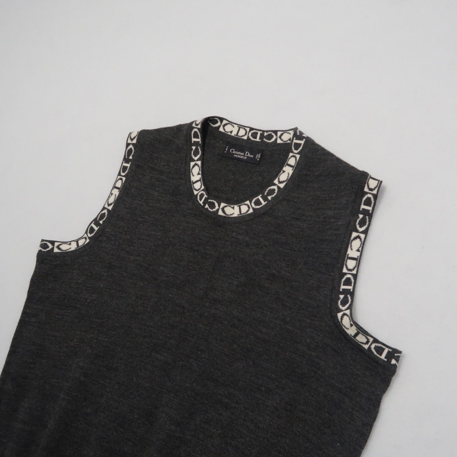 Christian Dior Monsieur 90s Christian Dior Sports Monogram Fuzzy Knit Vest Size US S / EU 44-46 / 1 - 3 Thumbnail