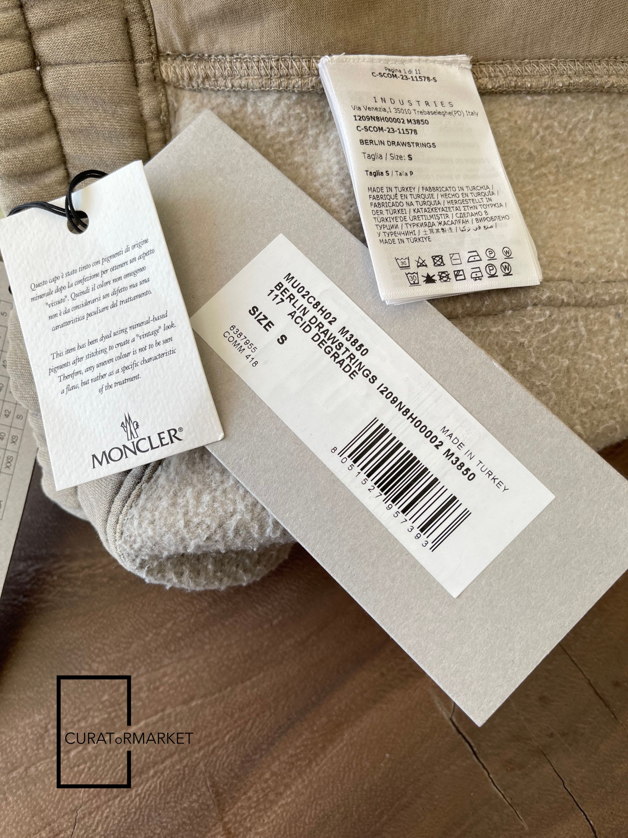 Moncler × Rick Owens Small Acid Dye Gradient Fleece Berlin Drawstrings FW23 Size US 30 / EU 46 - 11 Thumbnail