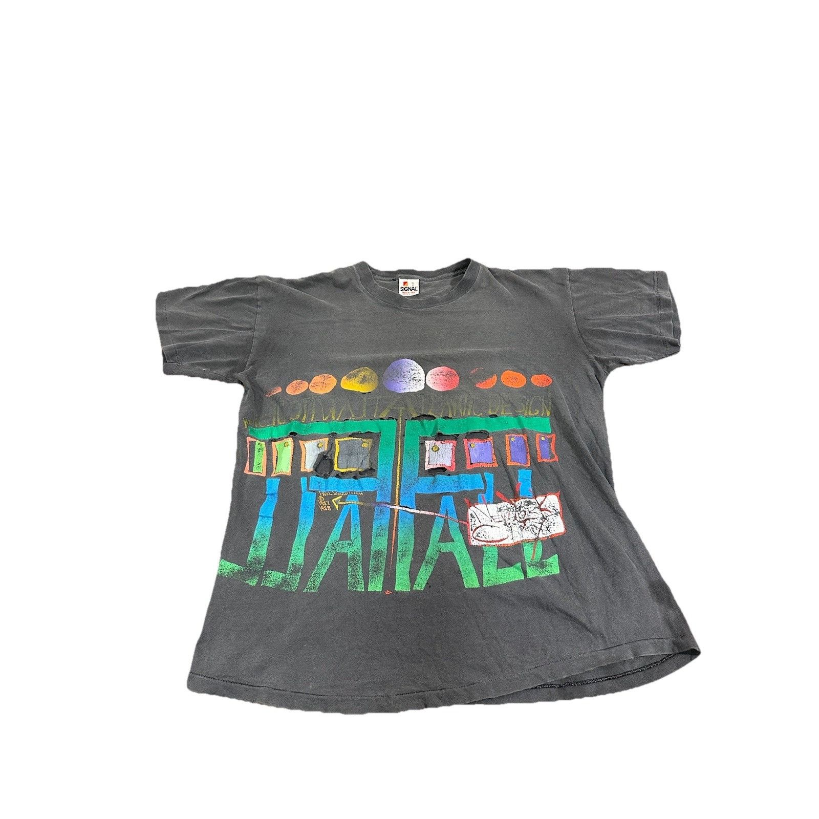 Vintage Vintage New York City Art T-Shirt Single Stitch Made In USA Size US XL / EU 56 / 4 - 1 Thumbnail
