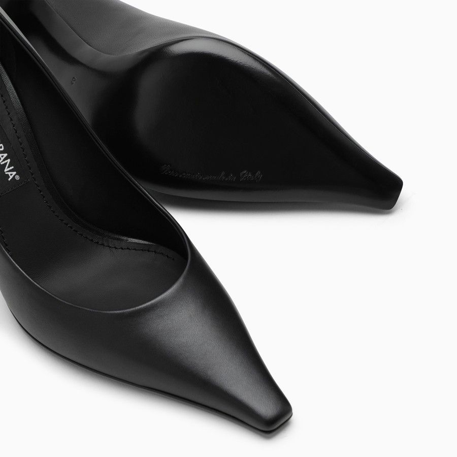 Dolce & Gabbana o1d2blof0824 High Leather Decollete in Black Size US 7.5 / IT 37.5 - 5 Thumbnail