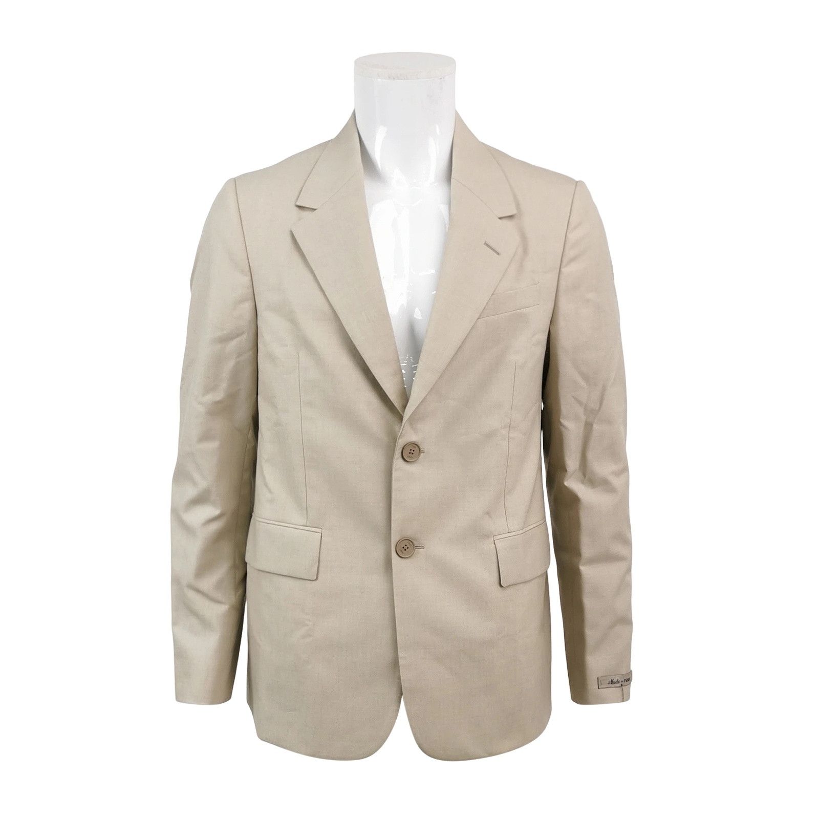 Fendi Fendi Beige Virgin Wool Blazer 38R Size 38R - 1 Thumbnail