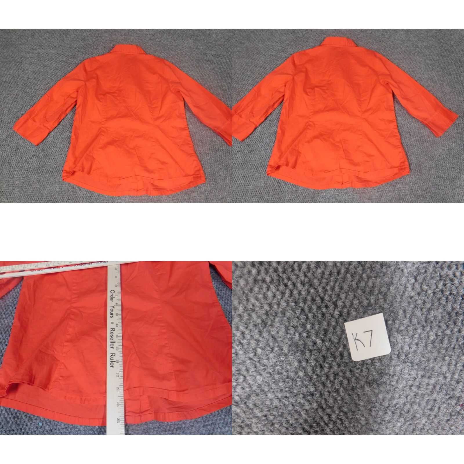Faded Glory Faded Glory Womens Blouse Shirt M Red Crew Neck Long Sleeve Stretch Basic Casual Size M / US 6-8 / IT 42-44 - 8 Thumbnail