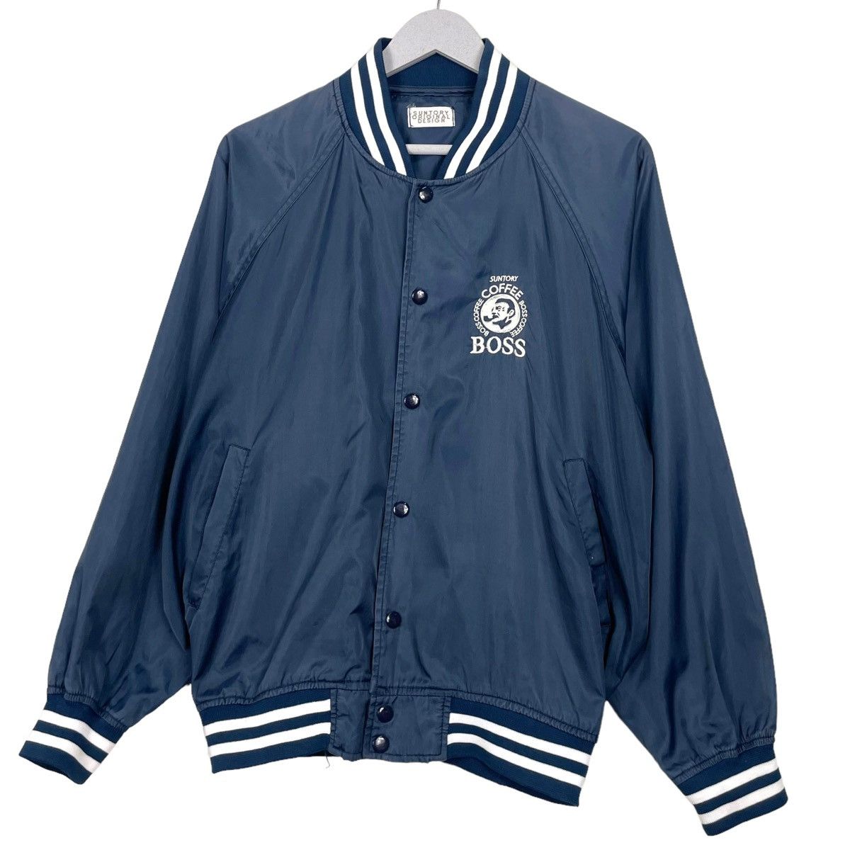 Japanese Brand × Vintage 💥VINTAGE SUNTORY BOSS SNAP VARSITY JACKET Size US L / EU 52-54 / 3 - 2 Thumbnail