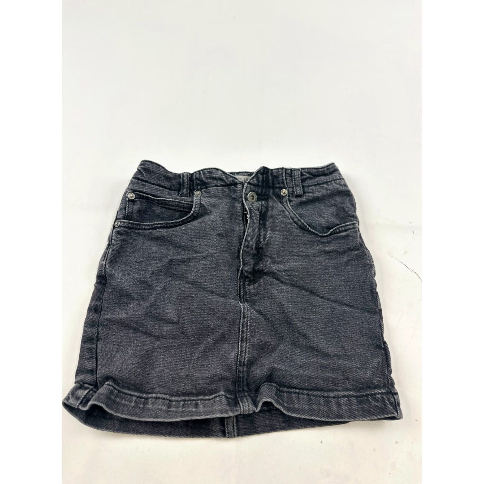 Free People Free People Skirt Womens Size 24 Black Denim Cotton Stretch Pockets We The Free Size 42" / US 20 - 2 Thumbnail