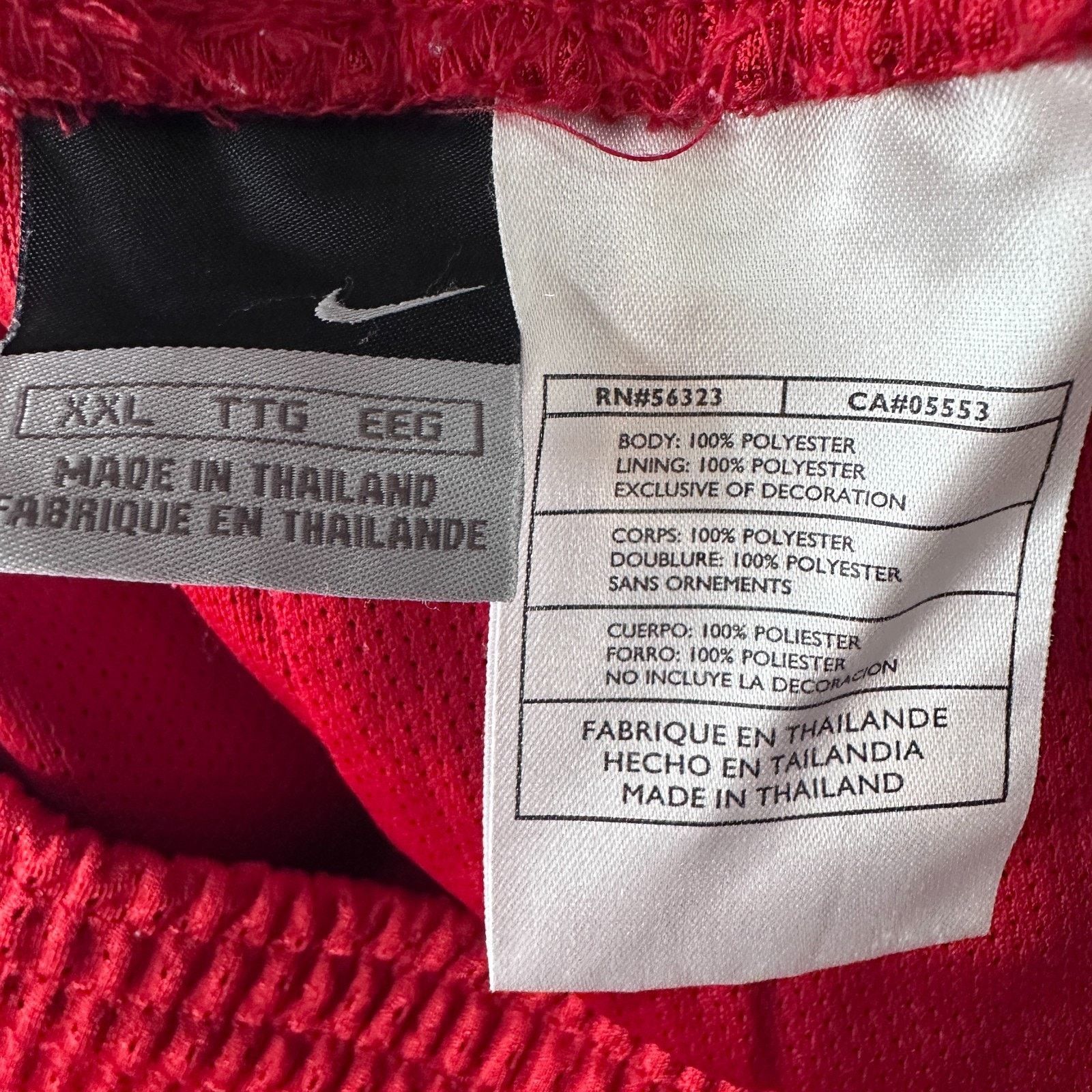 Nike VTG Nike Basketball Shorts Men 2XL Red Swoosh Dazzle Trim Size US 40 / EU 56 - 5 Thumbnail