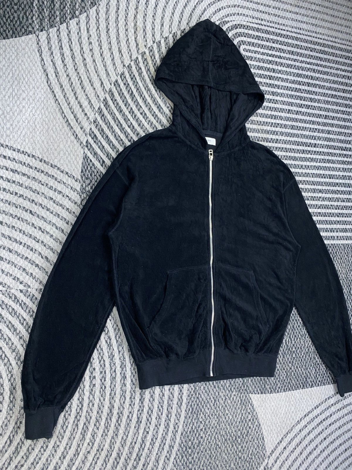 Ron Herman Vintage Ron Herman HRC Rare Black Velvet Zip-Up Hoodies Size US M / EU 48-50 / 2 - 3 Thumbnail