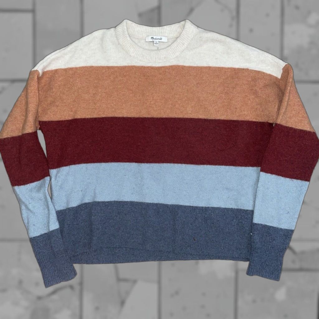 Madewell Madewell Striped Merino Wool Blend Sweater Womens XS Multicolor Pullover Wool Blend XS Striped Sweater Womens Madewell Size XS / US 0-2 / IT 36-38 - 1 Thumbnail