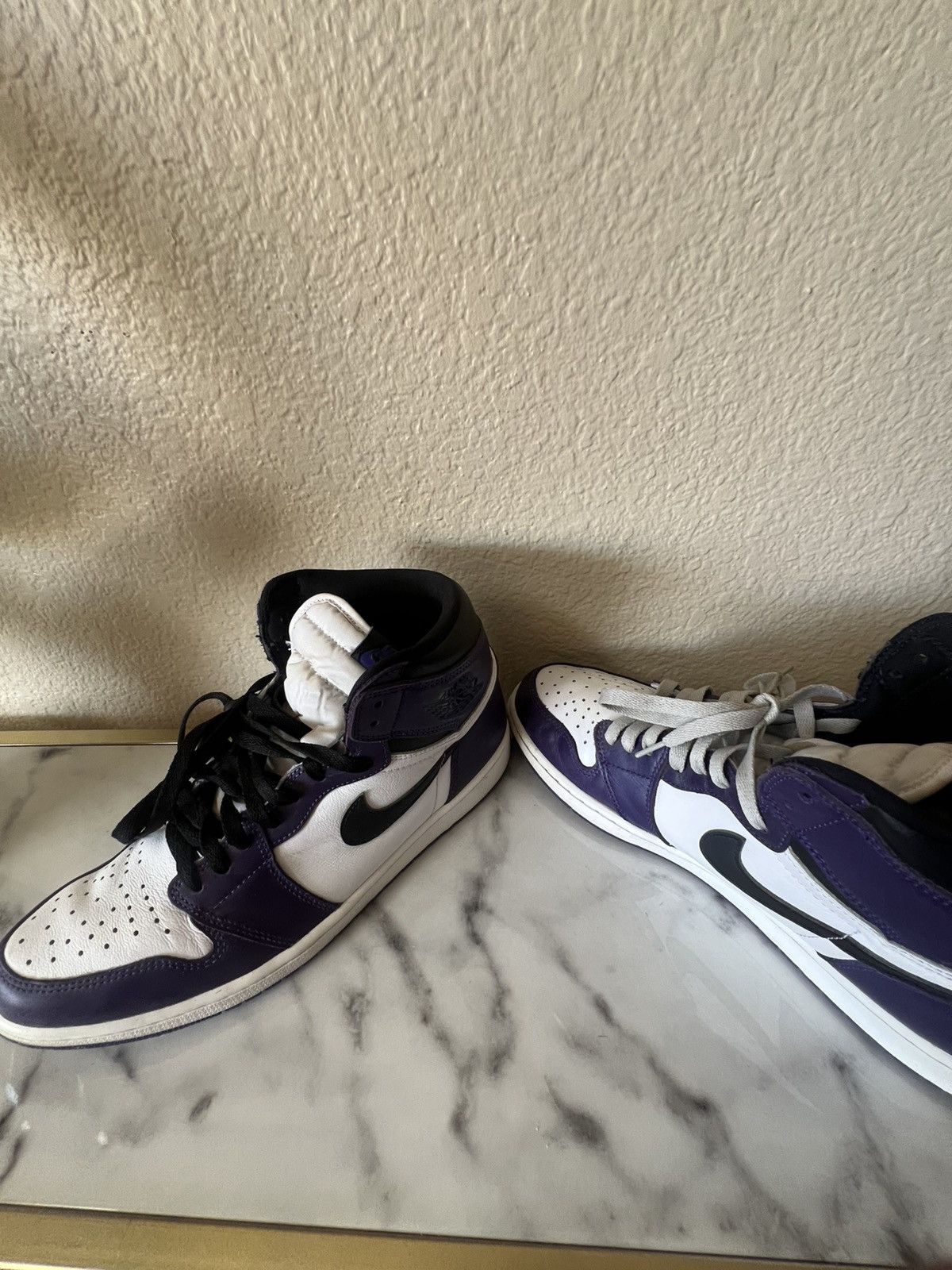 Jordan Brand × Nike × Supreme Court Purple Jordan 1's Size US 11.5 / EU 44-45 - 6 Thumbnail
