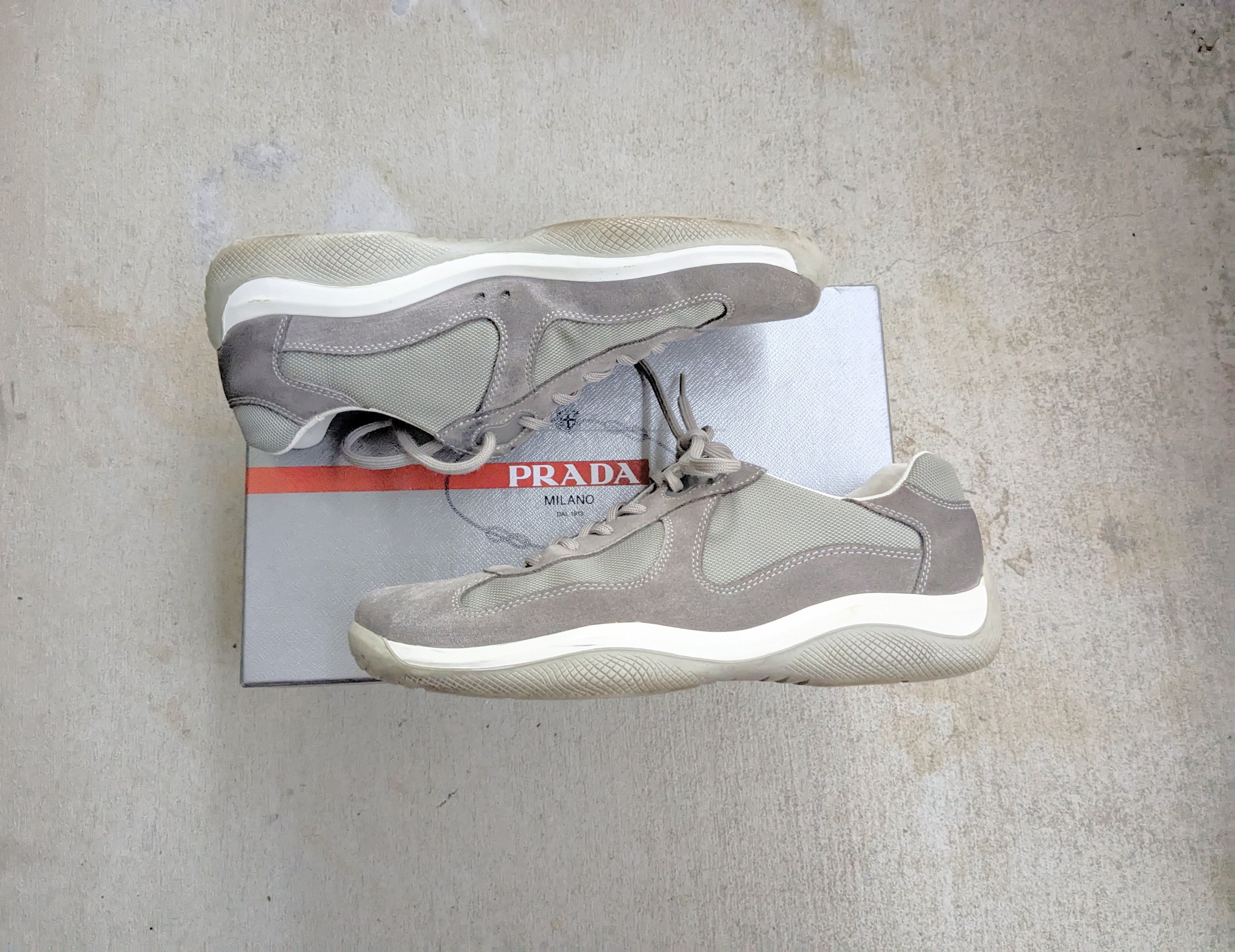 Prada Prada America's Cup Gray Silver 9.5 Low Tops Suede Size US 9.5 / EU 42-43 - 1 Thumbnail
