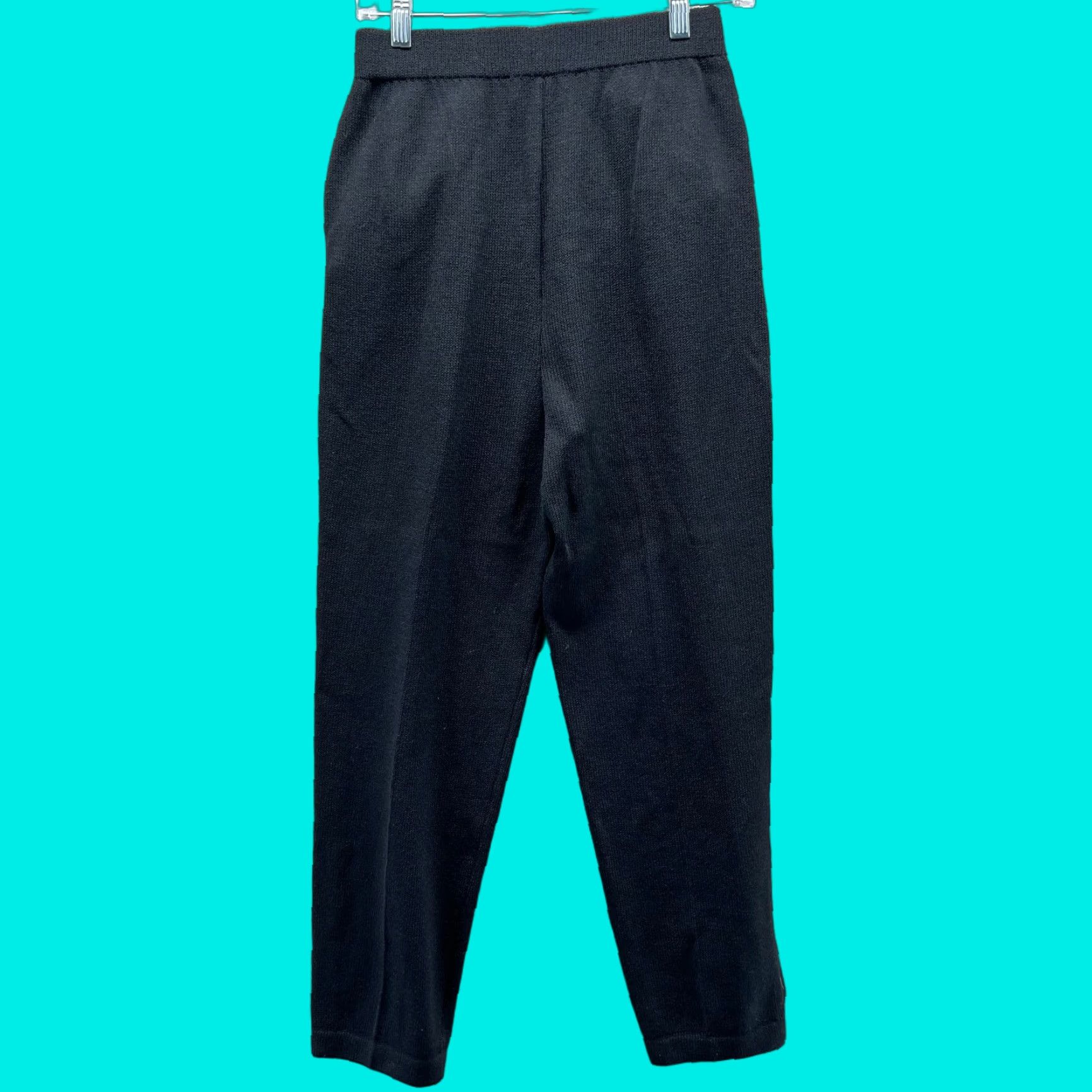 St. John St. John Collection Pants Womens 6 Black Knit High Waist Tapered Classic Wool Dress Pants Mens? Womens Size 28" / US 6 / IT 42 - 1 Thumbnail