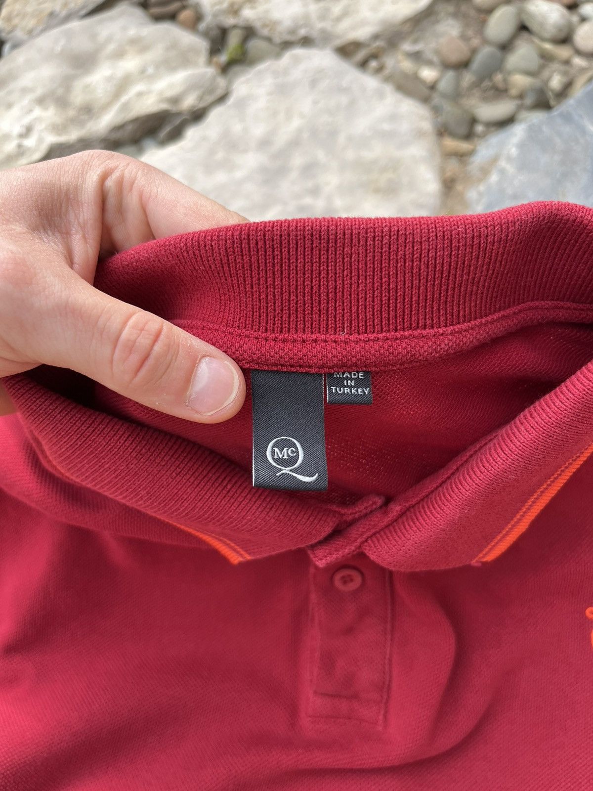 Alexander McQueen × Designer Alexander McQueen MCQ pin chest logo polo t-shirt tee Size US M / EU 48-50 / 2 - 14 Thumbnail