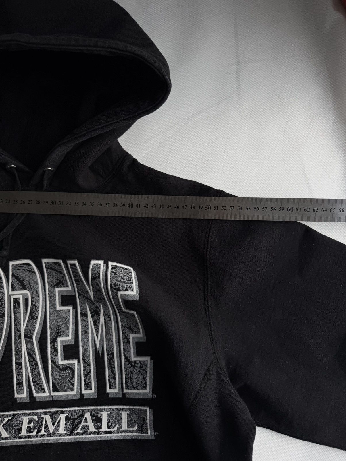 Supreme Supreme Hoodie Paisley Black Fuck Em All Logo Size US XL / EU 56 / 4 - 21 Thumbnail