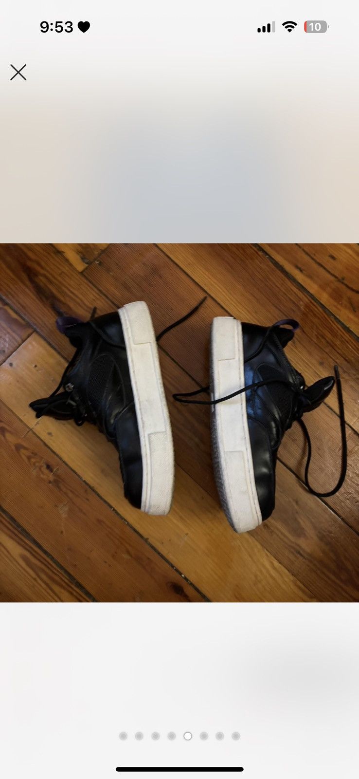 Eytys Eytys Black Leather Chunky Sneakers with White platform Size US 7.5 / IT 37.5 - 5 Thumbnail