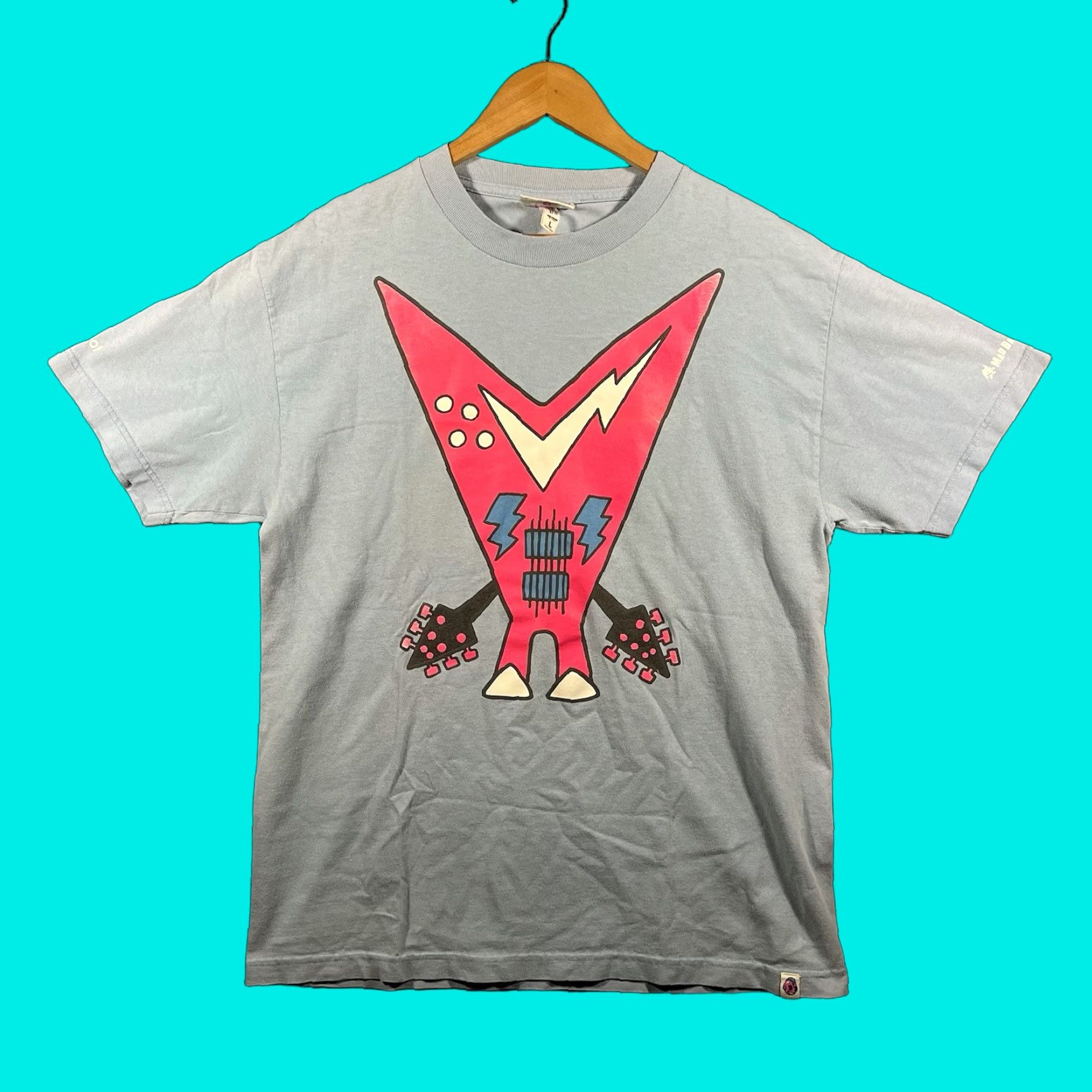 Barbarian VINTAGE Kid Robot T-Shirt Blue Mens L Large Crew Neck Short Sleeve Graphic Mad Barbarians RARE Designed 2000s Size US L / EU 52-54 / 3 - 1 Thumbnail