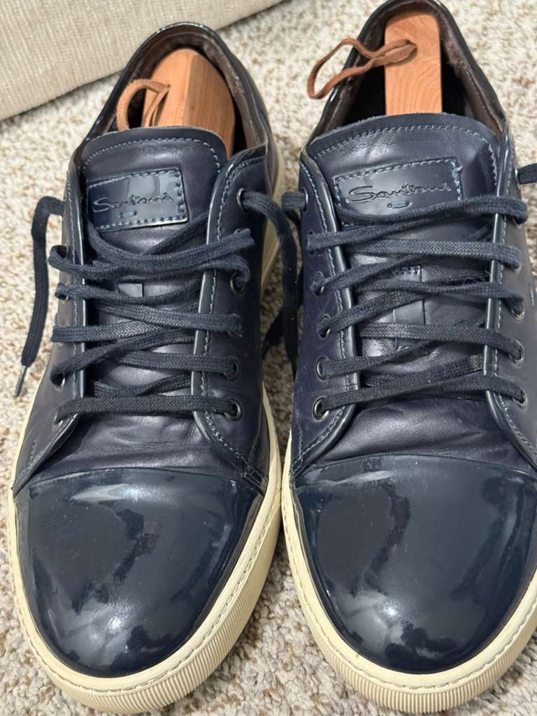 Santoni ✨ SANTONI MEN'S SNEAKERS BLUE ITALIAN CRAFTED SIZE 12✨ Size US 12 / EU 45 - 1 Thumbnail