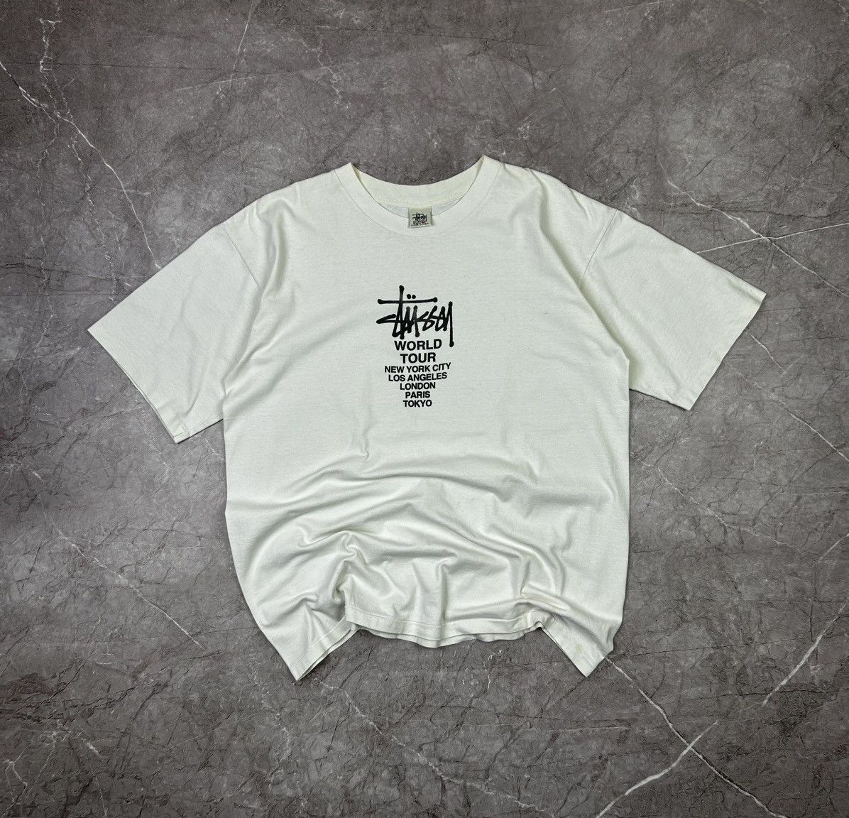 トップス old stussy vintage tshirts madeinusa Vintage Stussy Old Skool Flavor T-shirt (Made in USA) – For All To