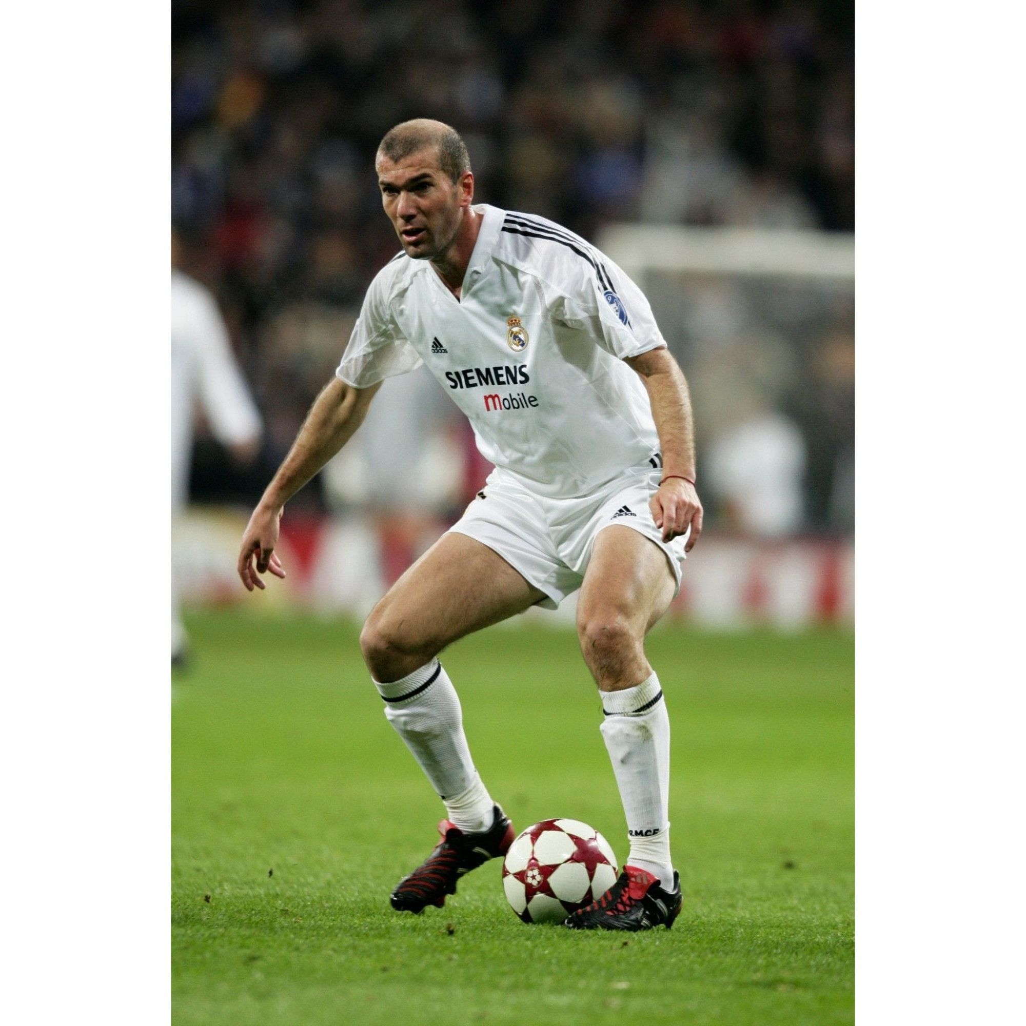 Adidas Zidane Real Madrid PLAYER ISSUE UEFA 2004 2005 Soccer Jersey Size US L / EU 52-54 / 3 - 9 Thumbnail