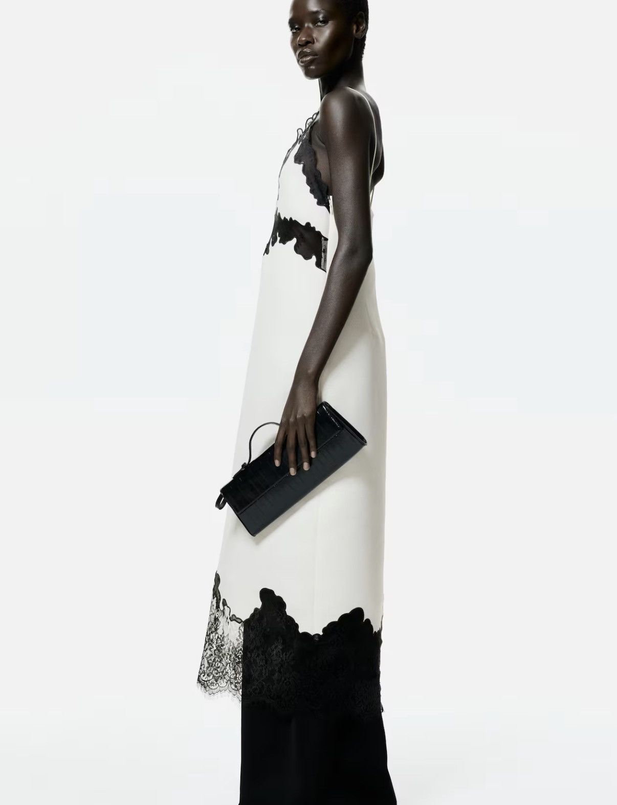 H&M H&M Lace-Trimmed Slip Dress Size M / US 6-8 / IT 42-44 - 4 Thumbnail