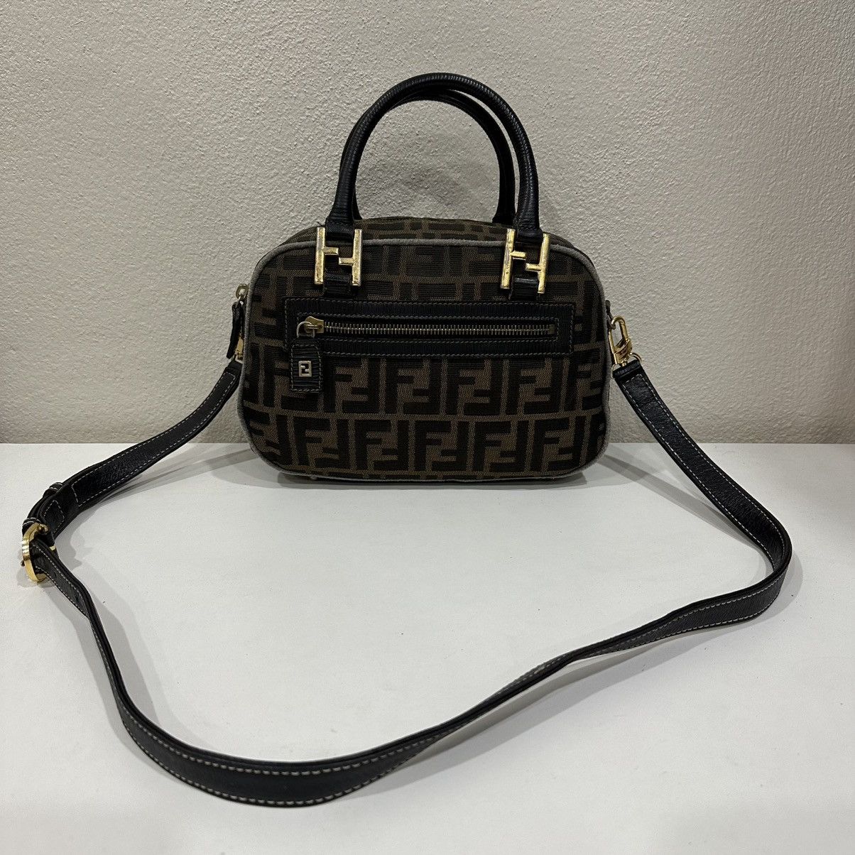 Fendi ‼️LASTDROP‼️ FENDI ZUCCA FF BOSTON MINI TWO WAY HANDBAG Size ONE SIZE - 2 Thumbnail