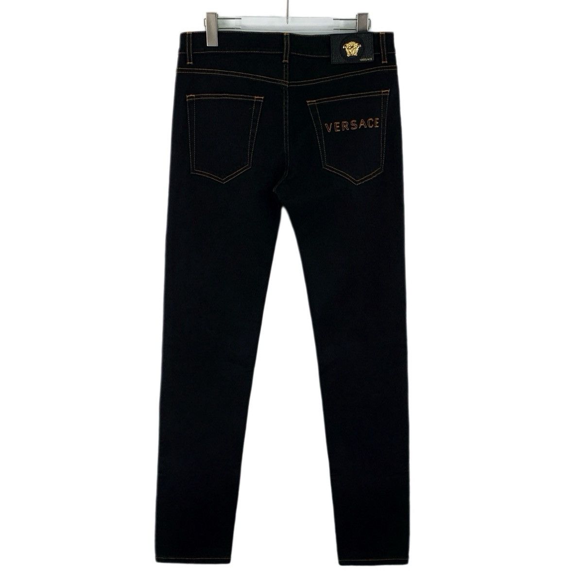 Versace Versace Black Logo Cut Line Cotton Casual Trousers K26WX Size US 32 / EU 48 - 2 Thumbnail